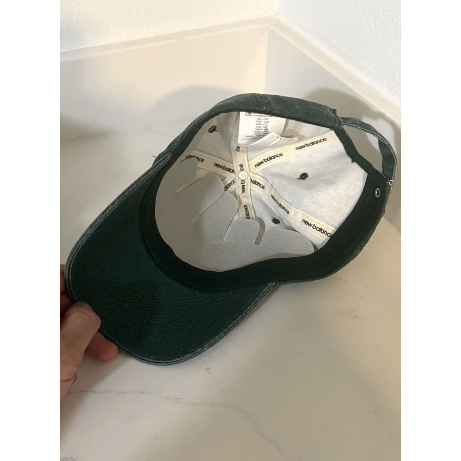 New Balance NEW BALANCE Athletic Department 6 Panel Strapback Hat Green Stone BLACK? Size ONE SIZE - 2 Thumbnail