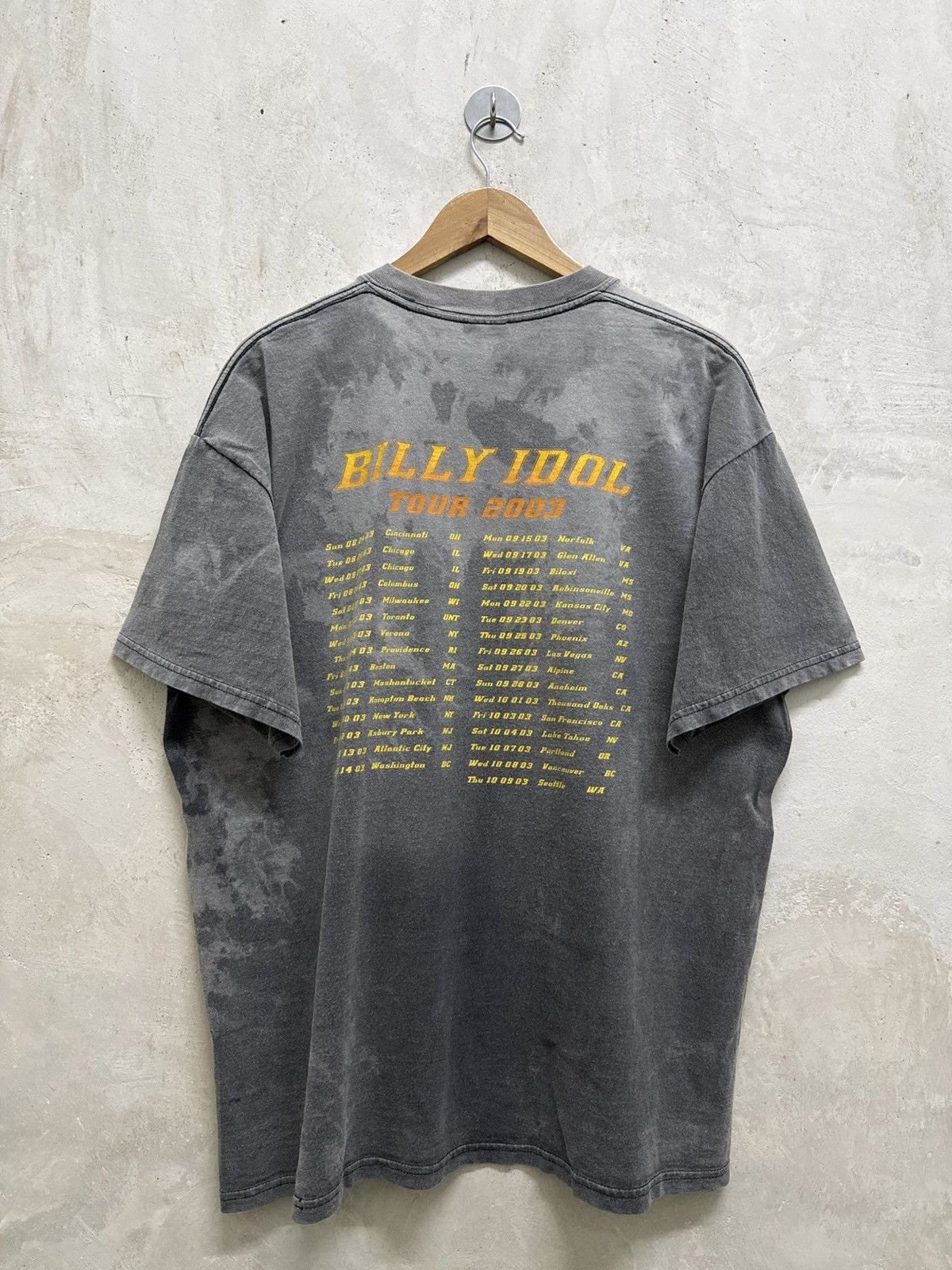Band Tees Vintage Sun Faded Billy Idol 2003 Tour Band Tees Size US XL / EU 56 / 4 - 5 Thumbnail