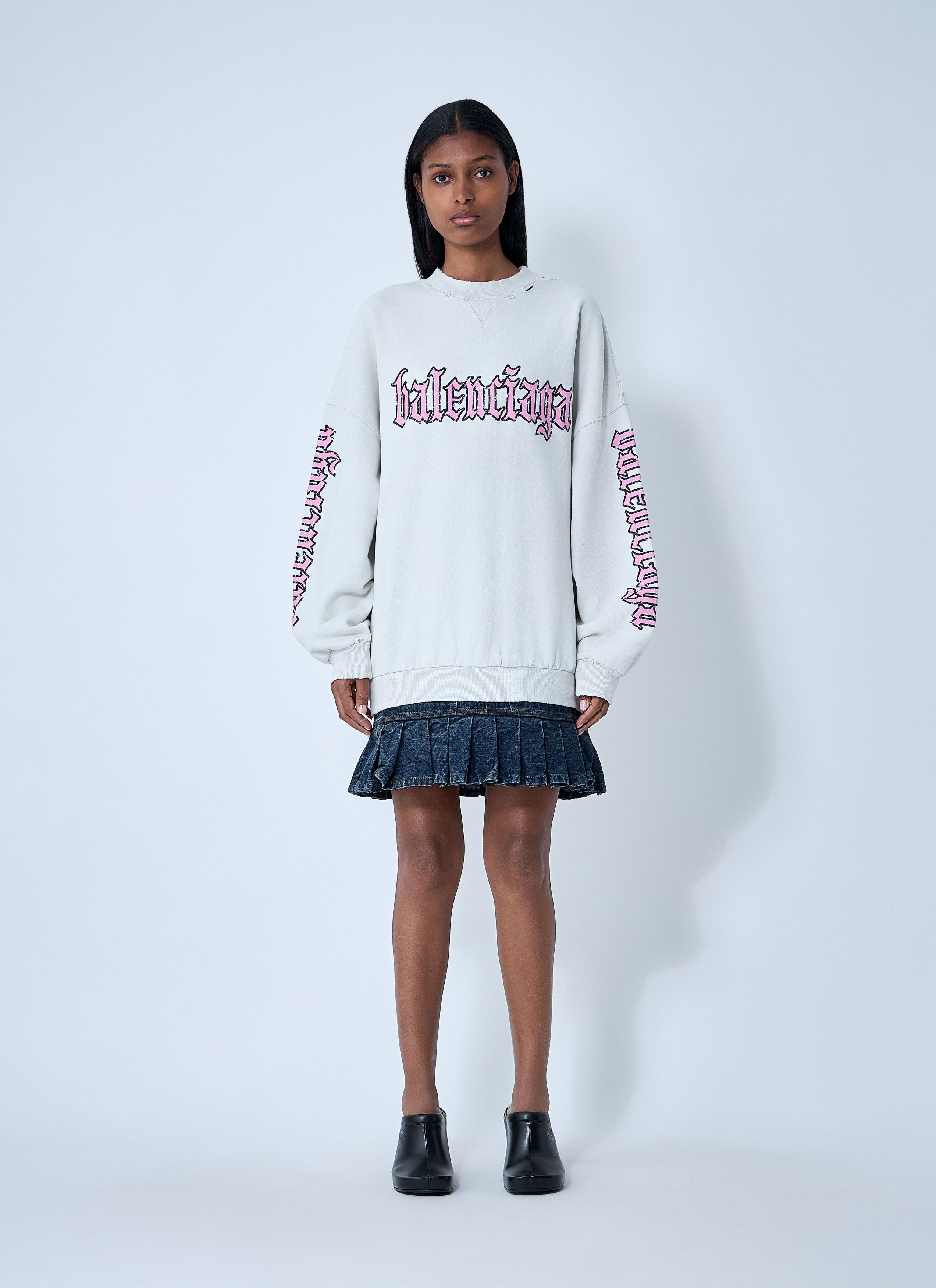 Balenciaga Logo Motif Sweatshirt Dress Size S / US 4 / IT 40 - 1 Thumbnail