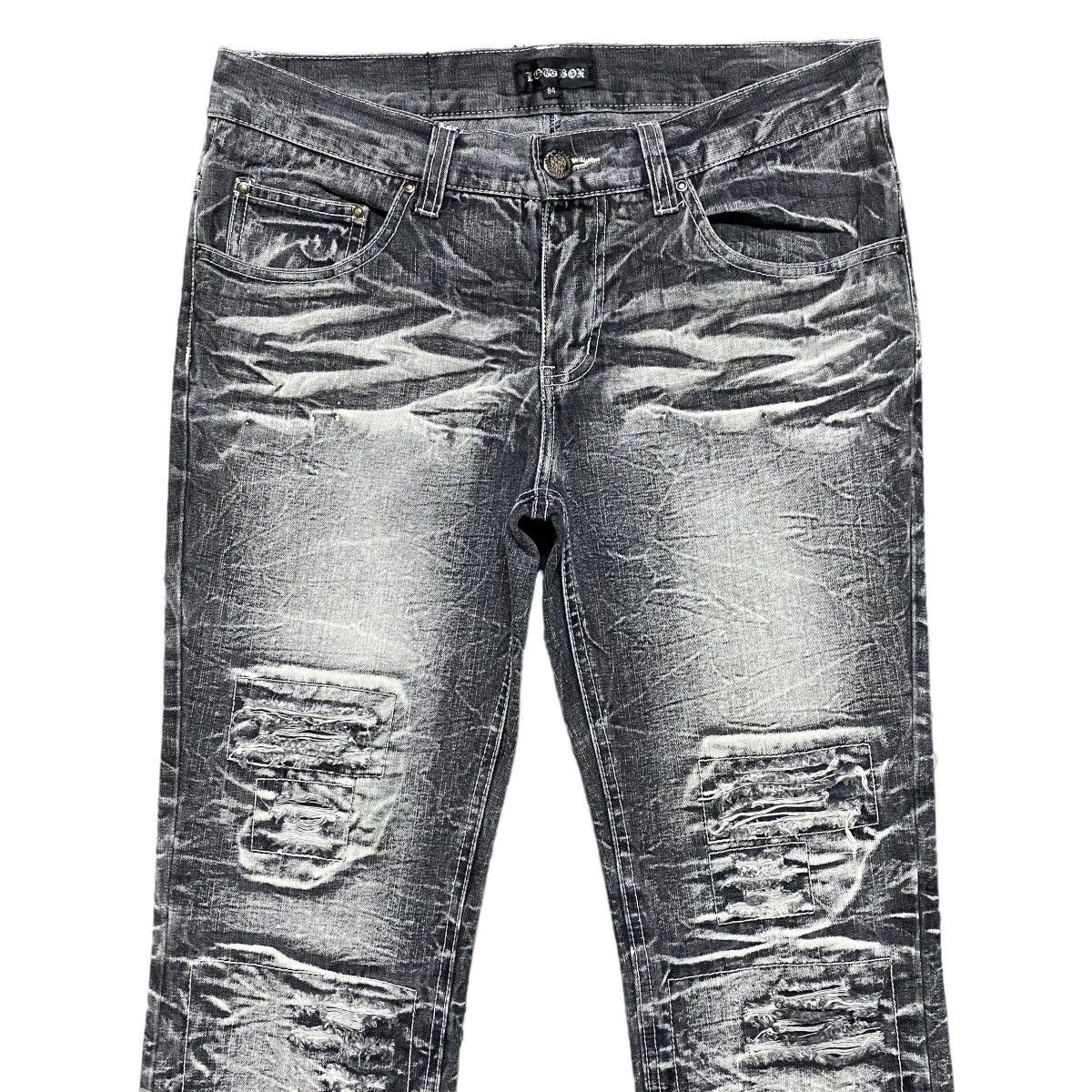 Japanese Brand Japanese Brand Lowbox Crust Distressed Denim Jeans Acidwash Size US 32 / EU 48 - 3 Thumbnail