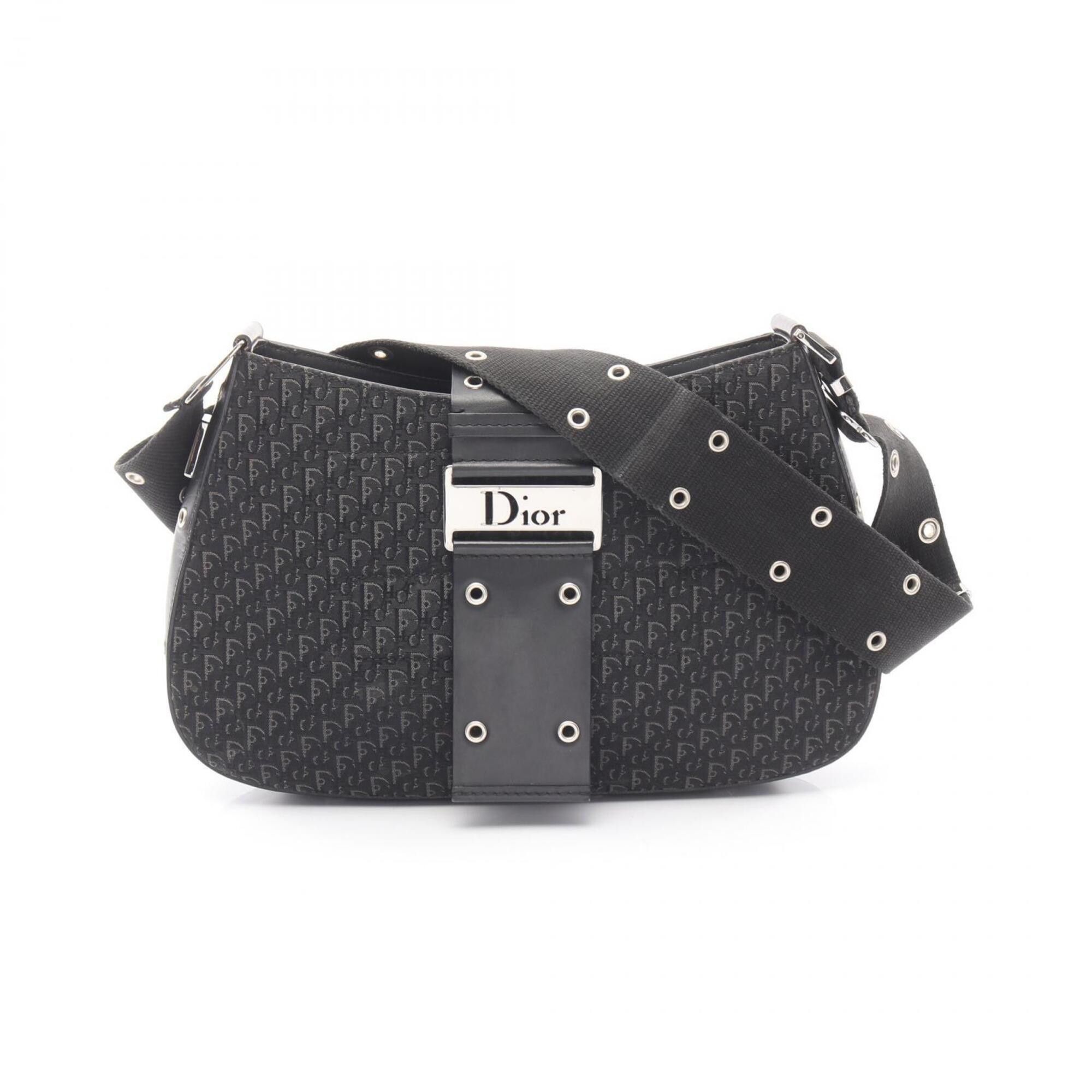 Dior Christian Dior Dior Street Chic Trotter Shoulder Bag Handbag Canvas Leather Women's Black Size ONE SIZE - 1 Thumbnail