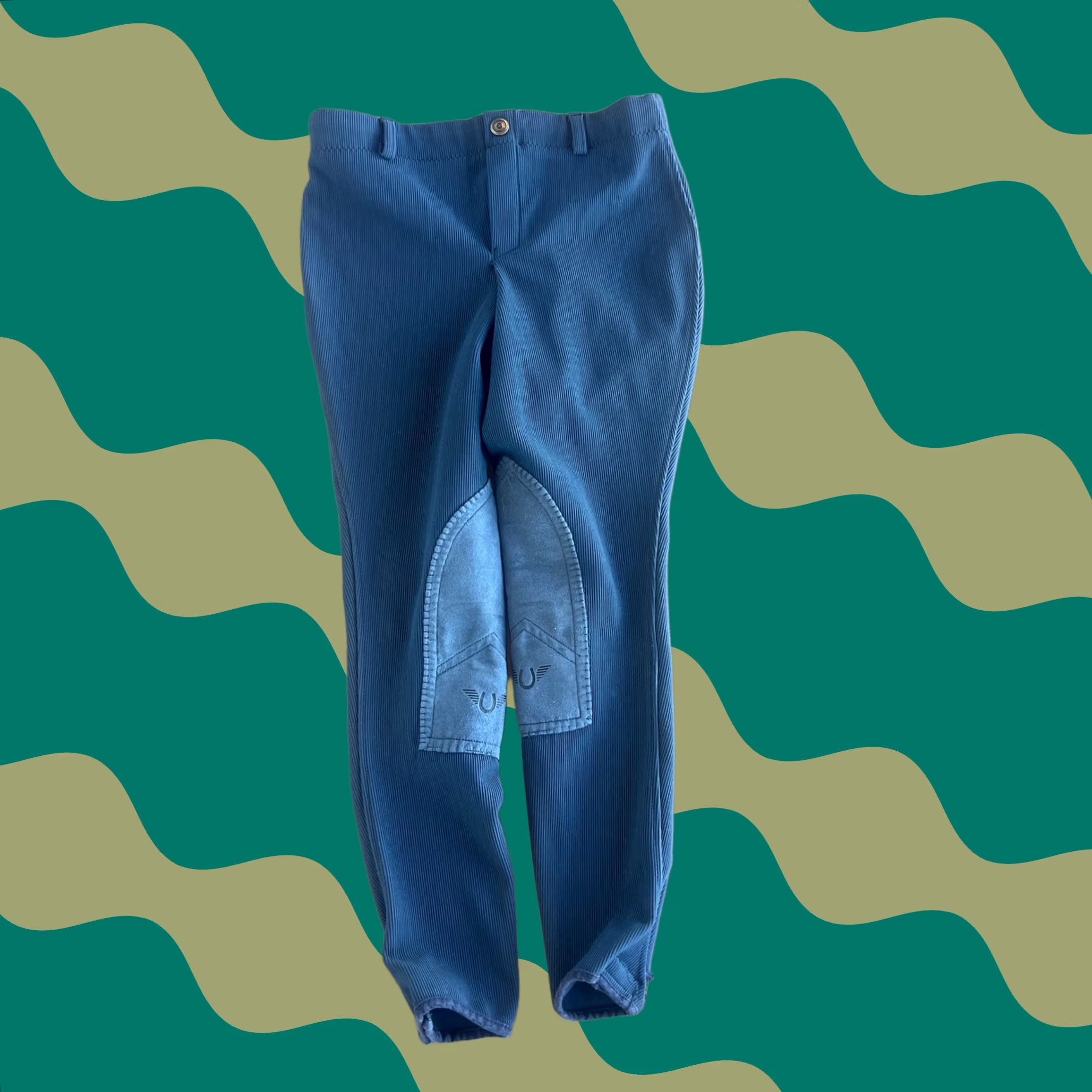 Vintage VINTAGE Y2K Tuffrider Ribb Low Rise Pull On Breeches Equestrian Riding Blue 23 Women Size 22 Regular Ankle Size ONE SIZE - 1 Thumbnail