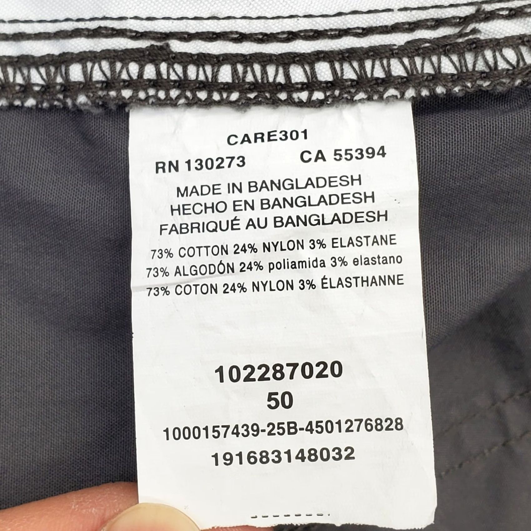 Lee Lee Mens Cargo Shorts 50 Gray Extreme Motion Relaxed Fit Cargo Pocket Cotton Flat Front Waistband 10.25 Inseam Size US 34 / EU 50 - 7 Thumbnail