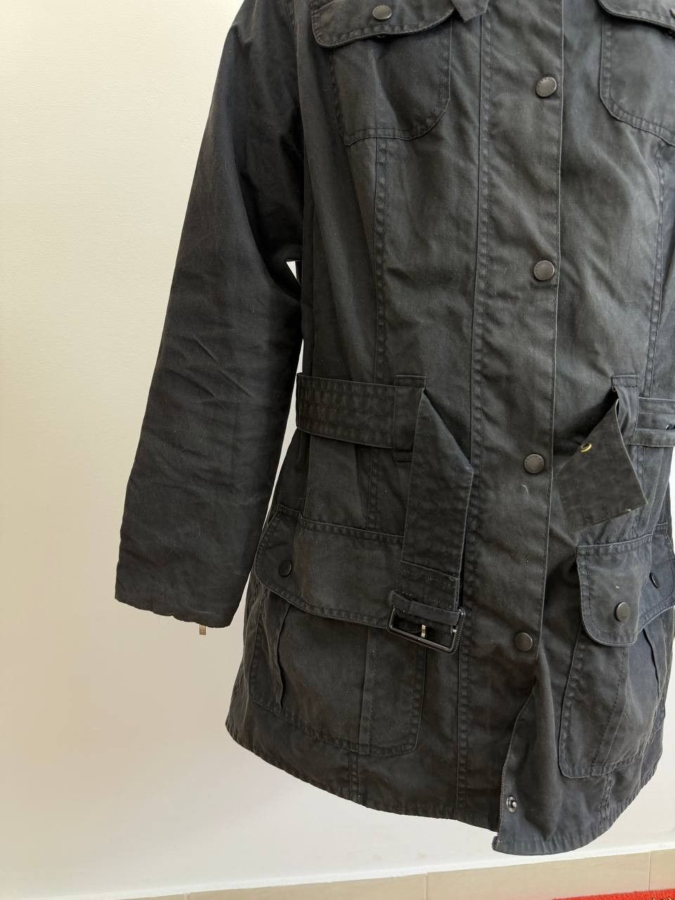 Barbour Barbour International Waxed Quilted Belted Jacket! Size - M! Size US M / EU 48-50 / 2 - 6 Thumbnail