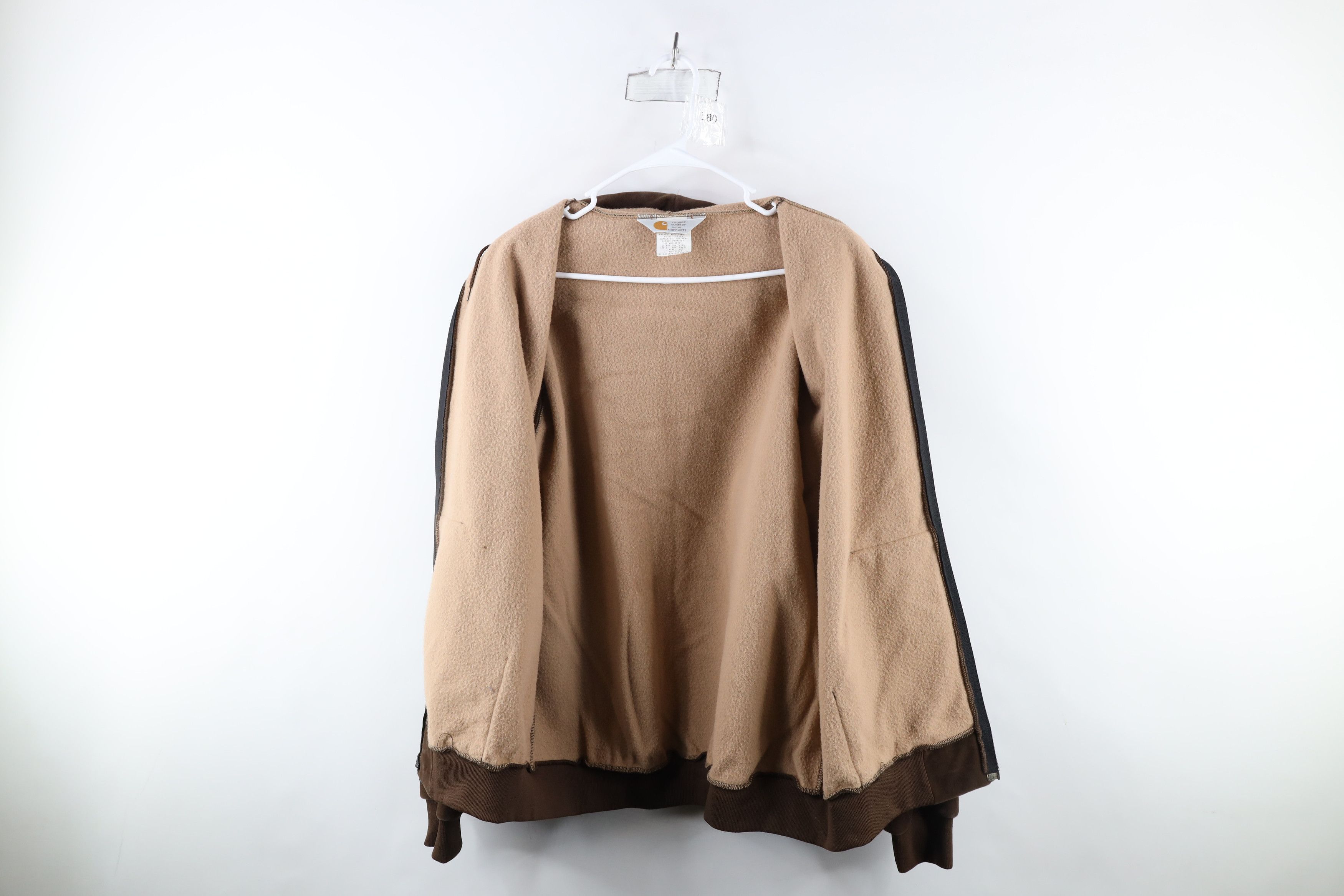 Carhartt × Vintage Vintage 90s Carhartt Fleece Full Zip Hoodie Brown USA Size US XL / EU 56 / 4 - 9 Thumbnail
