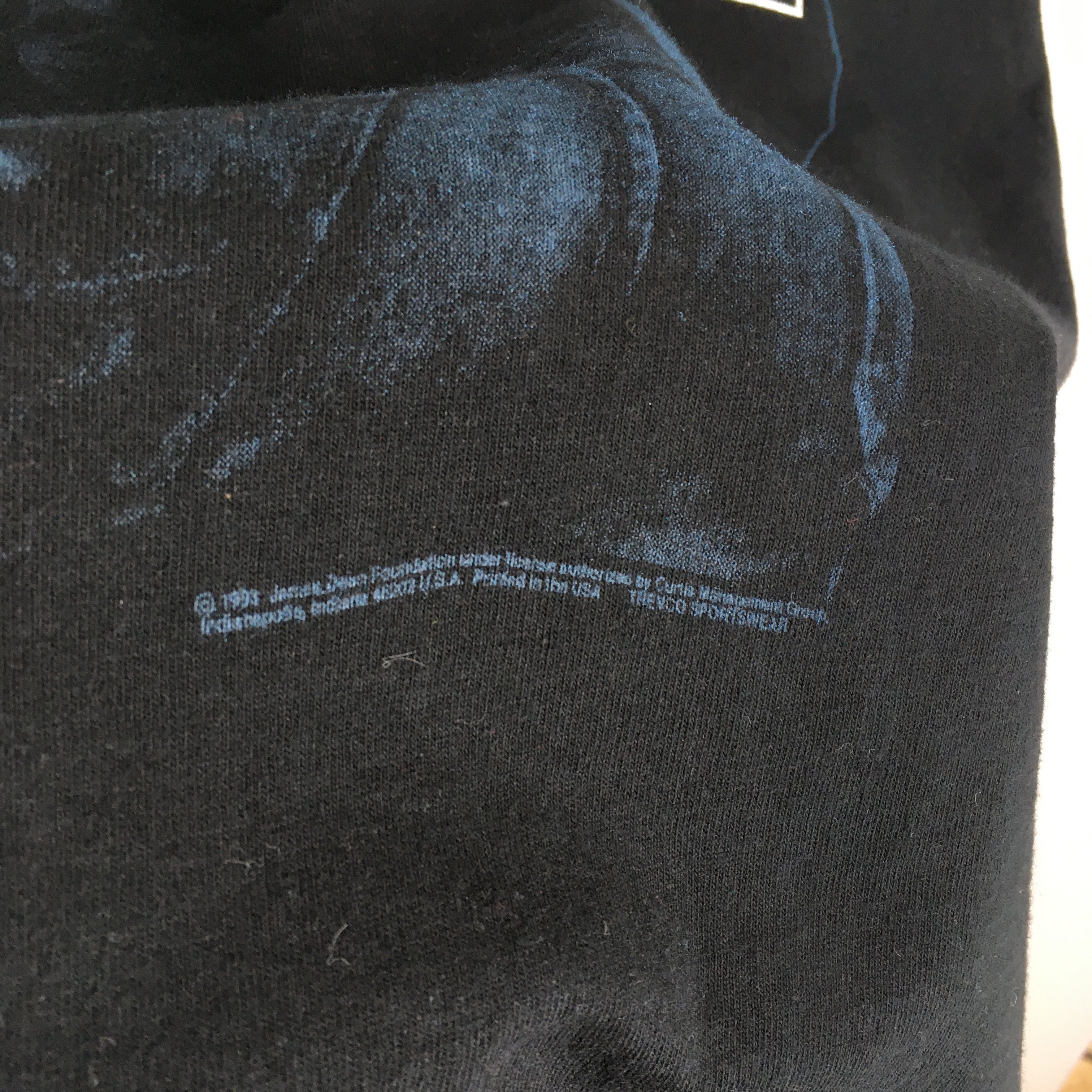Fruit Of The Loom × Vintage Vintage 90s James Dean Movie Promo Black T shirt Medium Size US M / EU 48-50 / 2 - 3 Thumbnail