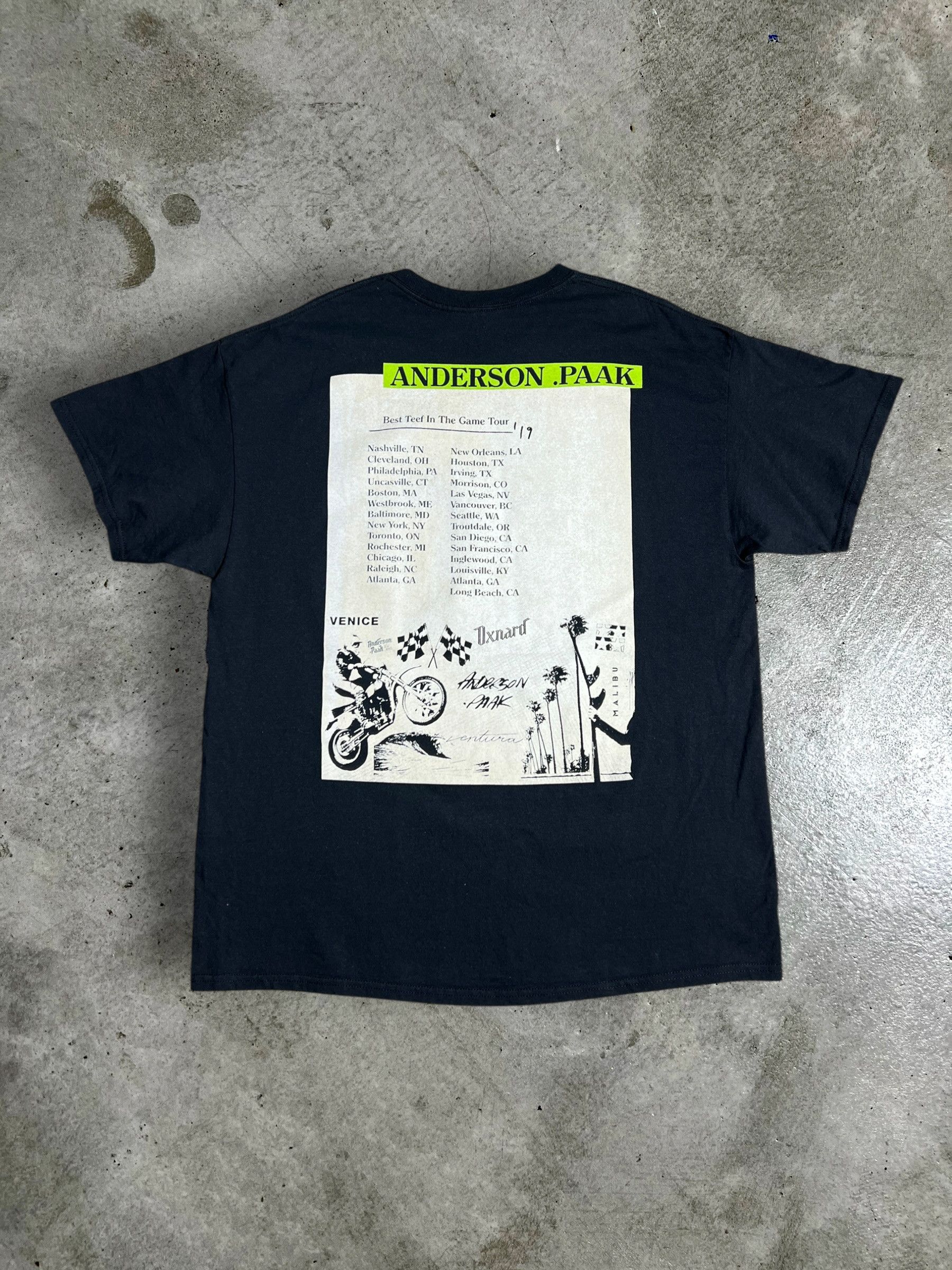 Band Tees Anderson .Paak Best Teef in the Game Tour Tee (XL) GTME665 Size US XL / EU 56 / 4 - 4 Thumbnail