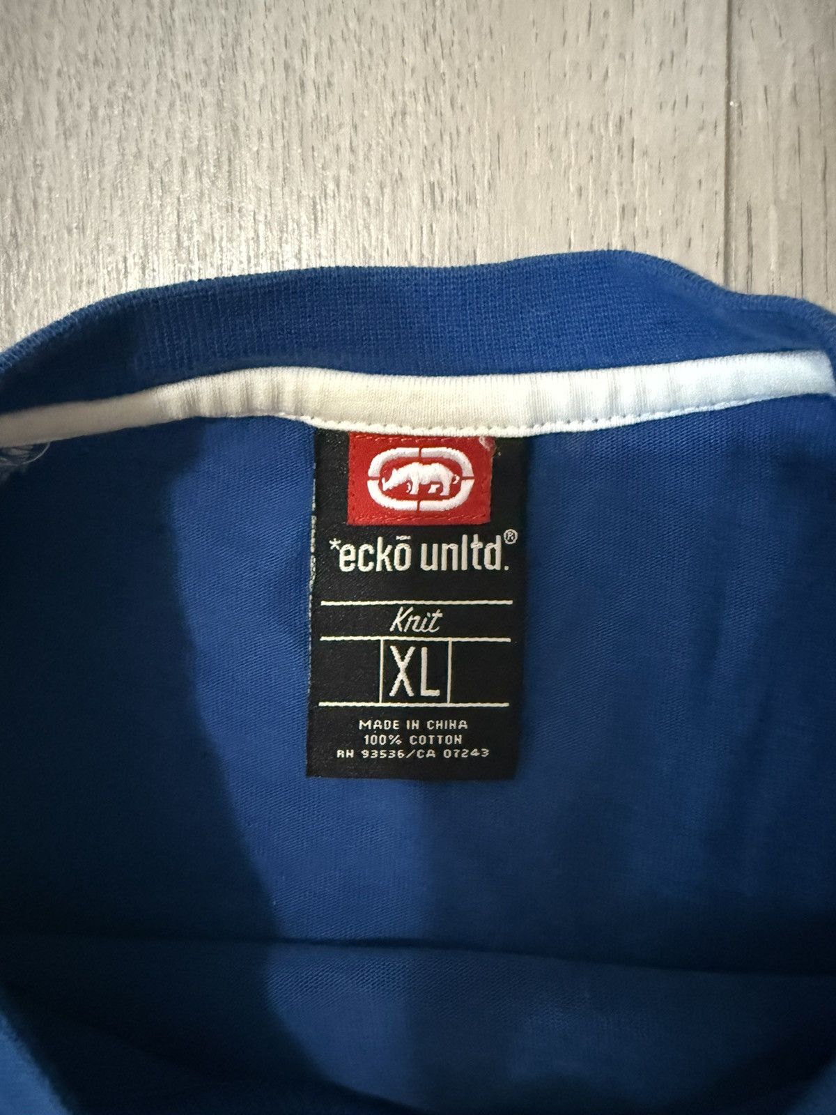 Ecko Unltd. Y2K Ecko Untld. Baggy Blue & White Embroidered Graphic Tee Size US XL / EU 56 / 4 - 3 Thumbnail