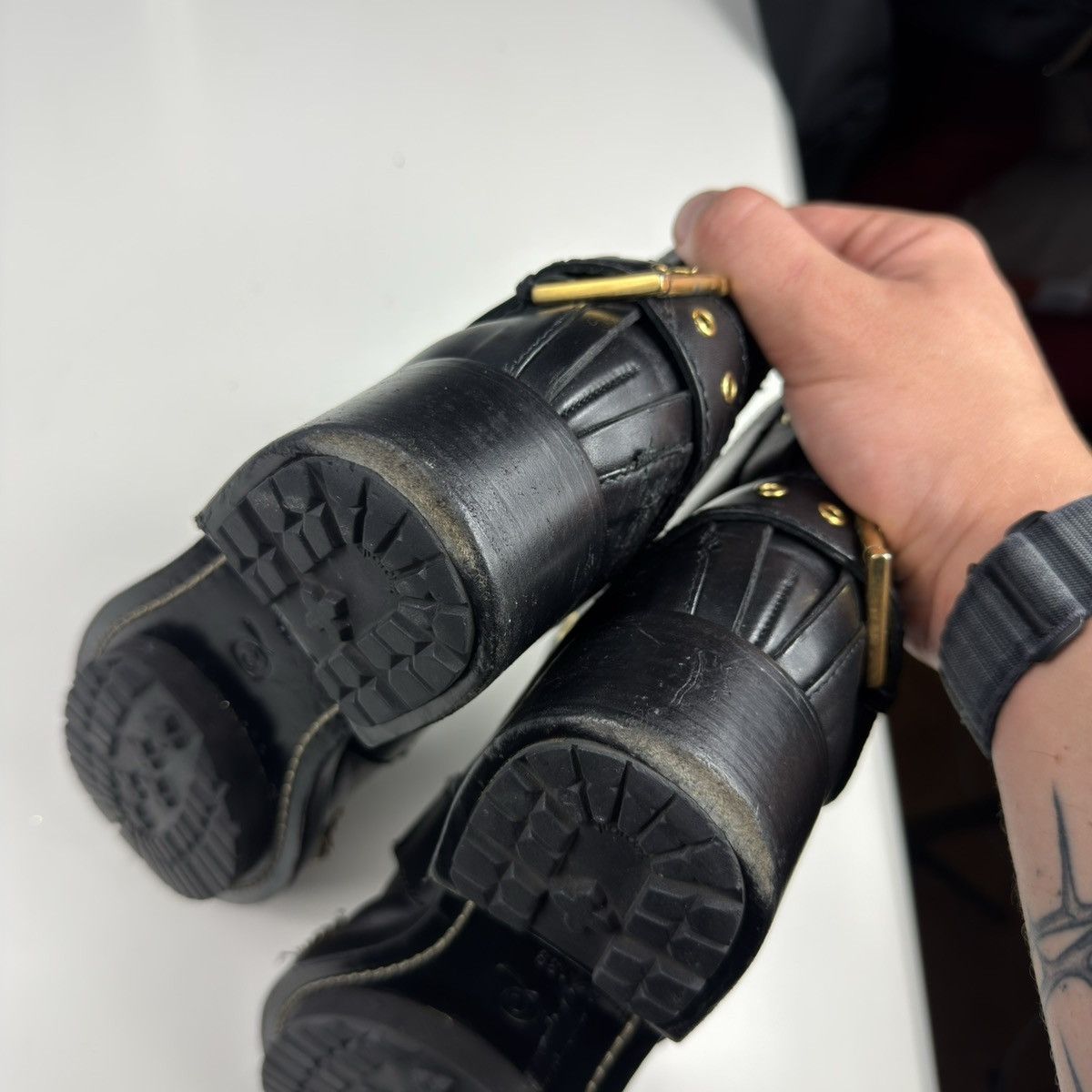 Alexander McQueen Alexander mcqueen Chain-link Accents Combat Boots Biker 39 Size US 9 / IT 39 - 13 Thumbnail