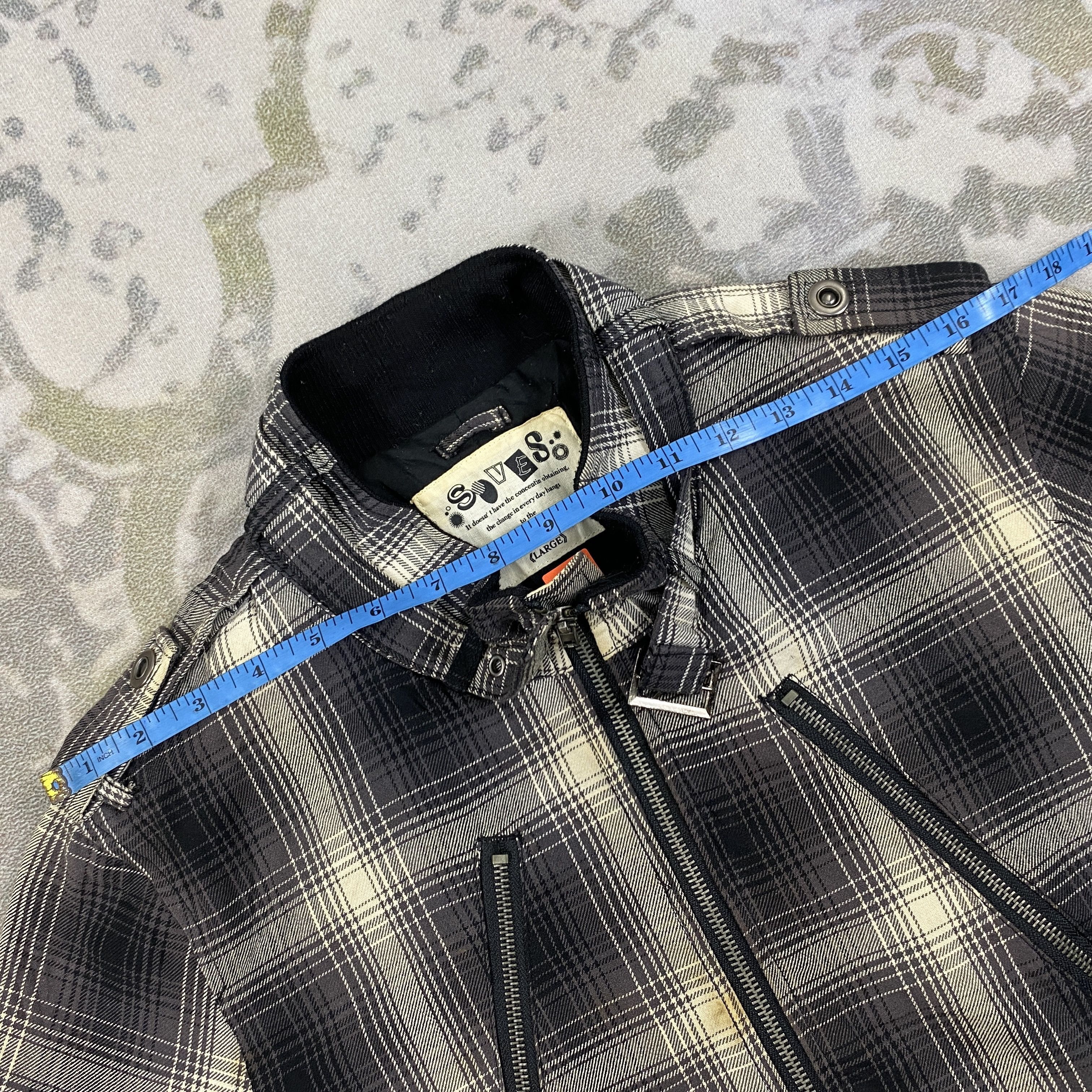 Japanese Brand Soveso Plaid Zipper Jacket- J432 Size US S / EU 44-46 / 1 - 5 Thumbnail