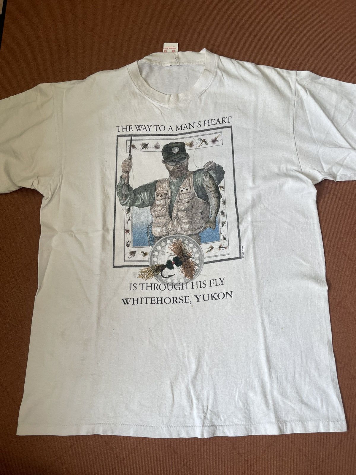 Vintage Vtg 90s Peggy Murray "The Way to a Man's Heart" Fly Fishing Size US L / EU 52-54 / 3 - 2 Thumbnail