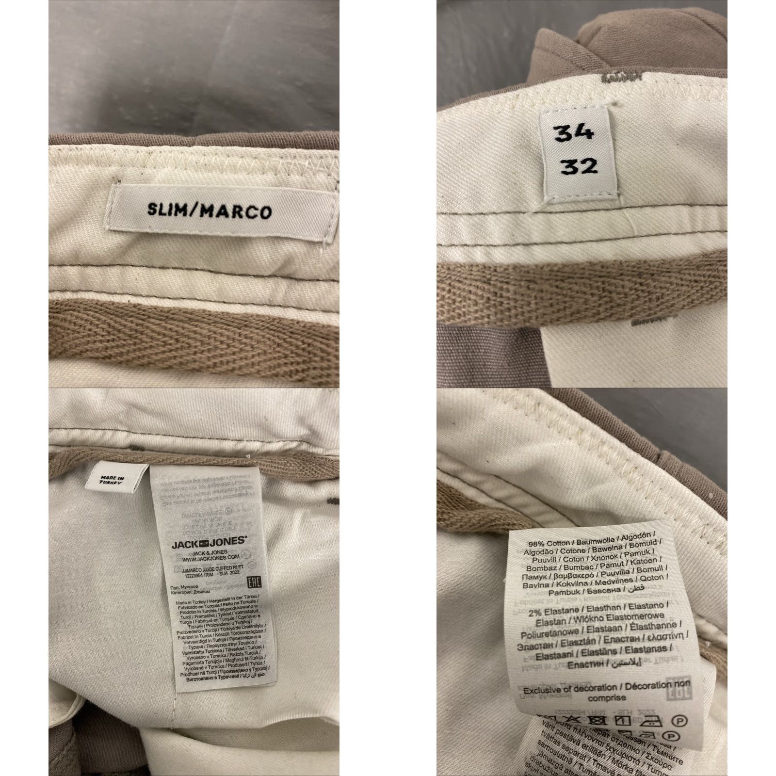 Jack & Jones JACK JONES Tapered Marco Cargo Pants Tan Men Size 34x32 Pants Casual Workwear Spring Fall Winter 34 Inseam Slim Size US 34 / EU 50 - 8 Thumbnail