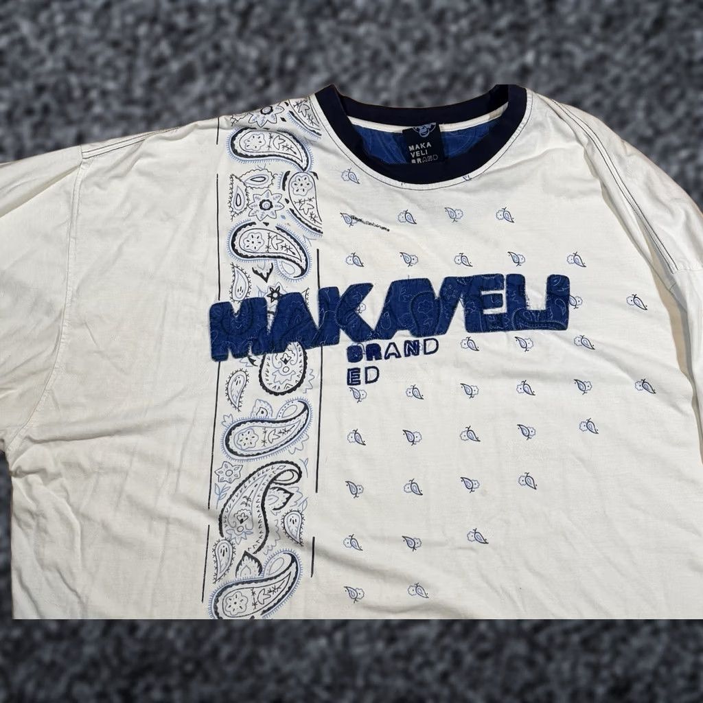 Vintage VINTAGE Makaveli Branded Shirt Mens 5XL Blue Embroidered Hip Hop 90s Tupac Shirt Size US XXL / EU 58 / 5 - 1 Thumbnail