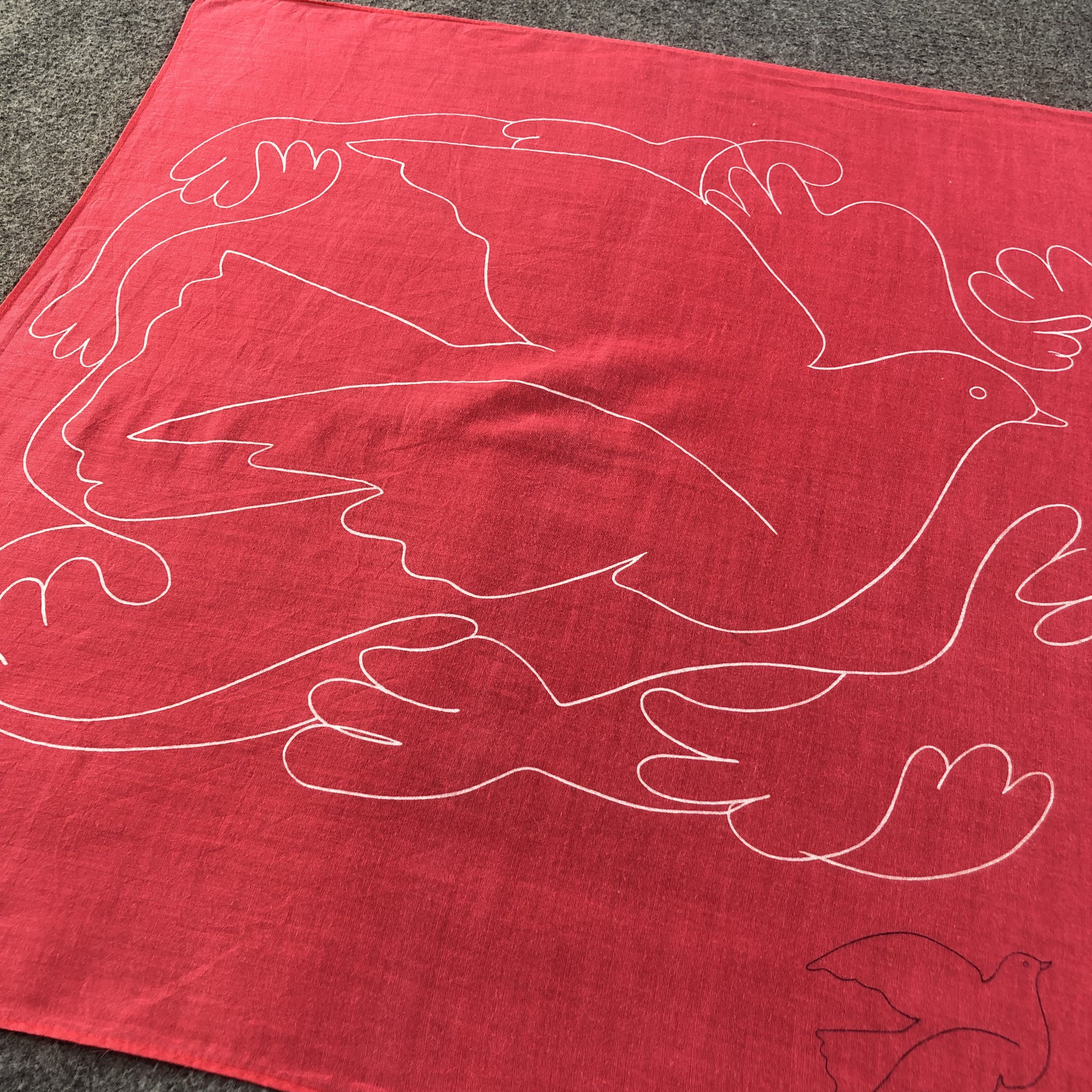 Other Picasso Dove Handkerchief Neckerchief Bandana H1449 Size ONE SIZE - 6 Thumbnail