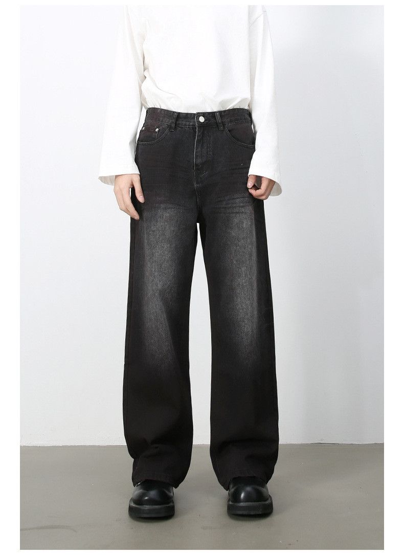 Japanese Brand American street retro straight distressed wide-leg jeans Size US 32 / EU 48 - 1 Thumbnail