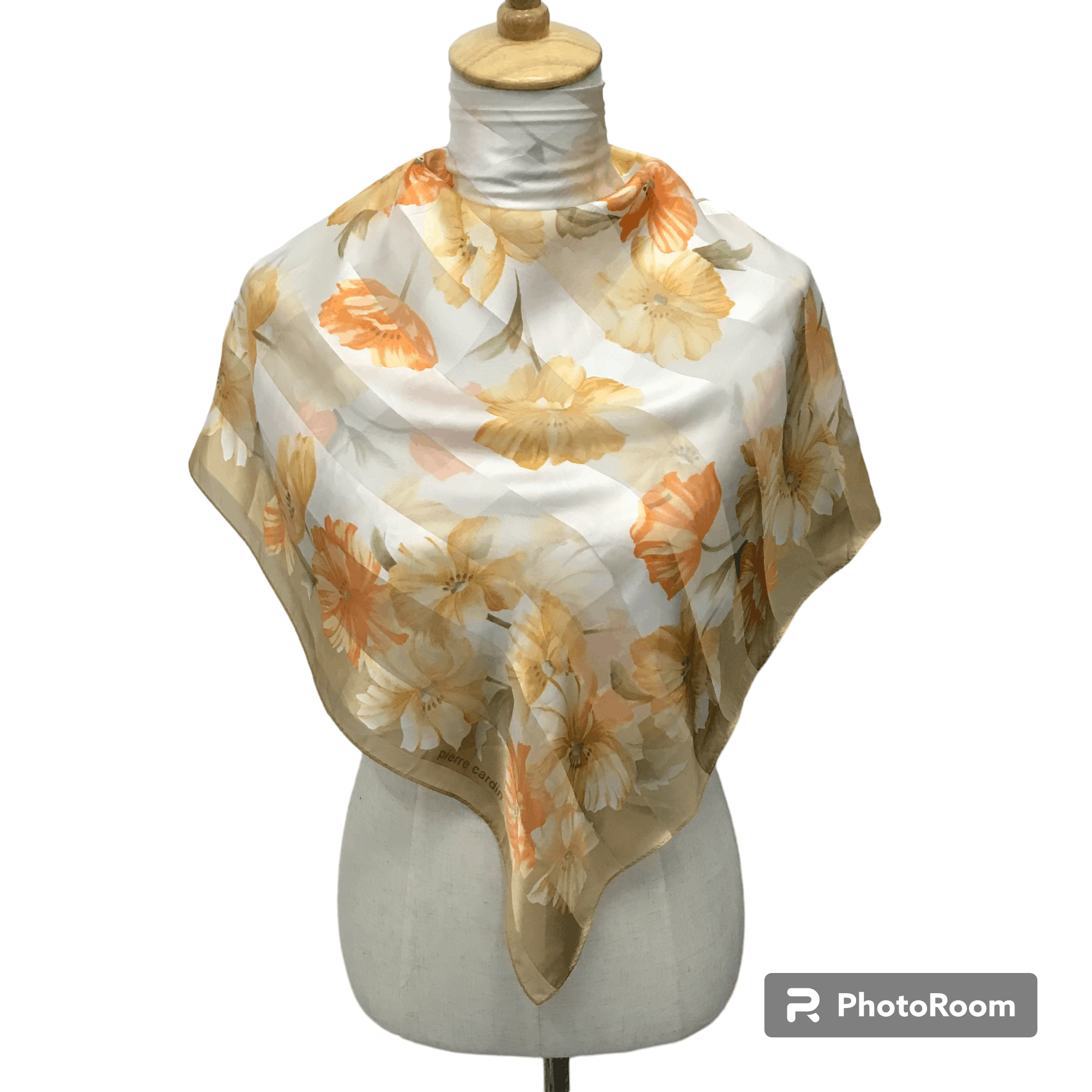 Pierre Cardin Pierre Cardin Floral Slit Thread Silk Scarf M229 Size ONE SIZE - 1 Thumbnail