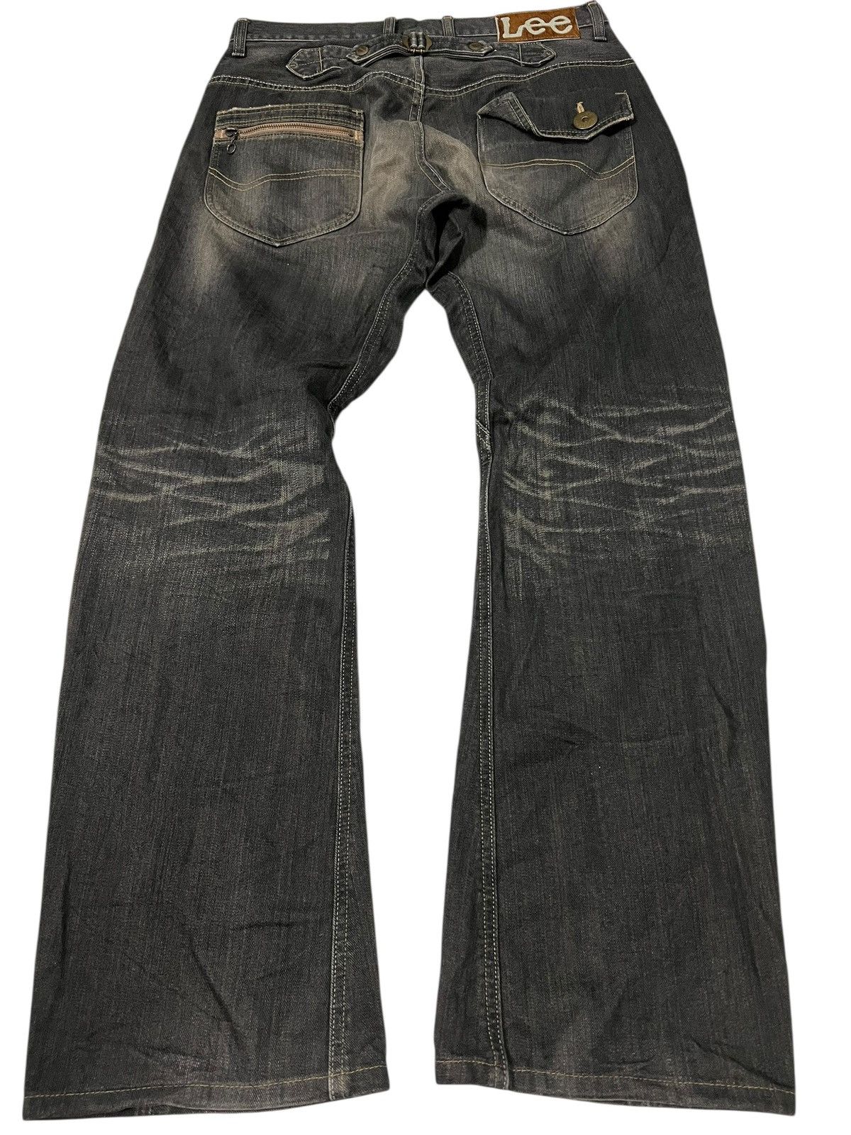 Japanese Brand Flare Jean Lee Cowboy Backle Back Size US 34 / EU 50 - 2 Thumbnail