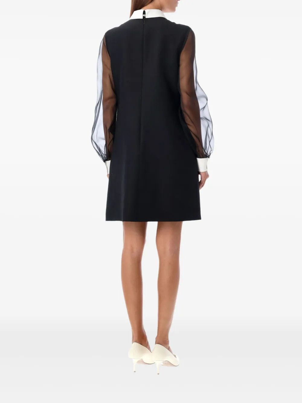 Valentino o1y0326 Mini Dress in Black/White Size S / US 4 / IT 40 - 3 Thumbnail