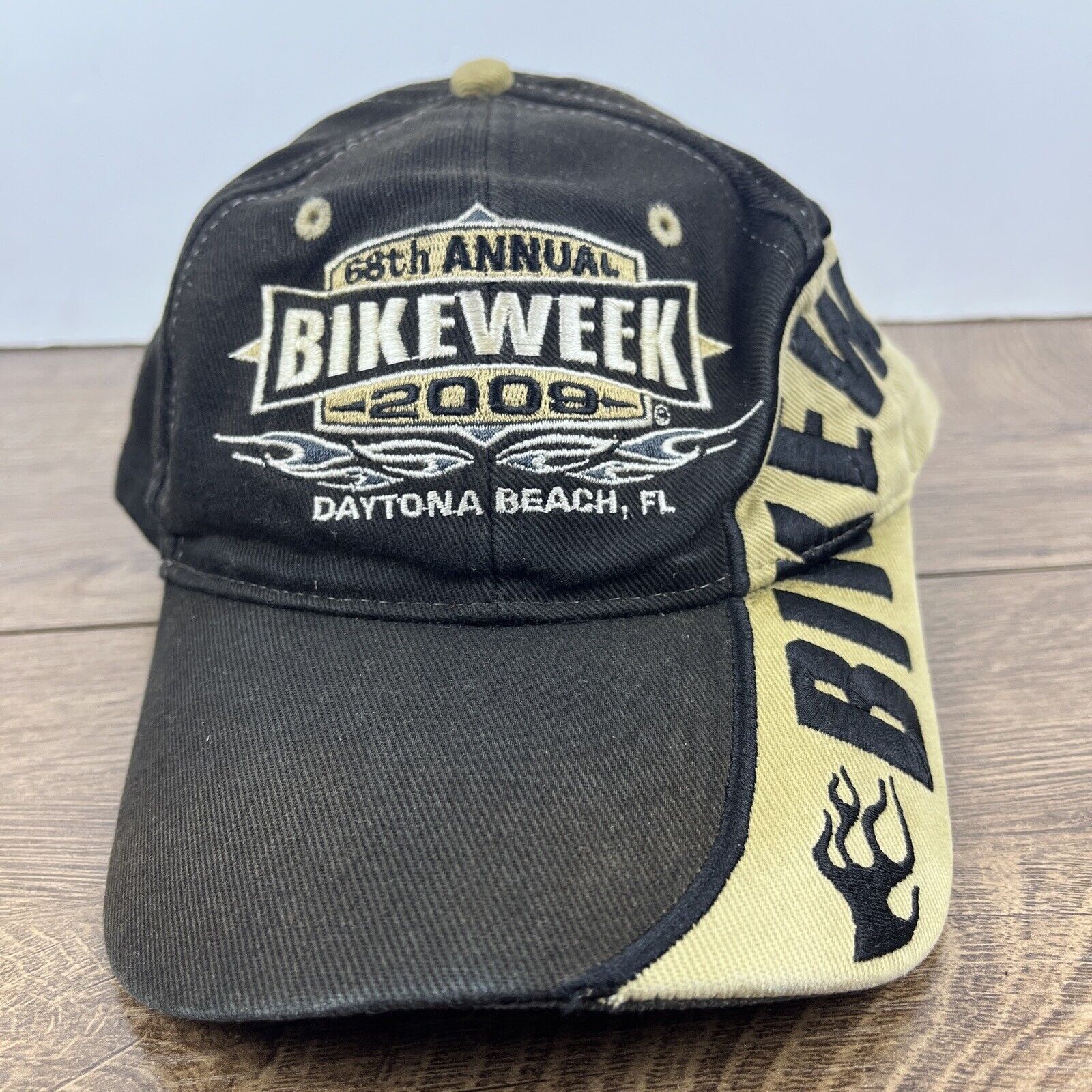 Other 68th Annual Bikeweek Hat 2009 Daytona Beach Black Hat Adjust Size ONE SIZE - 3 Thumbnail