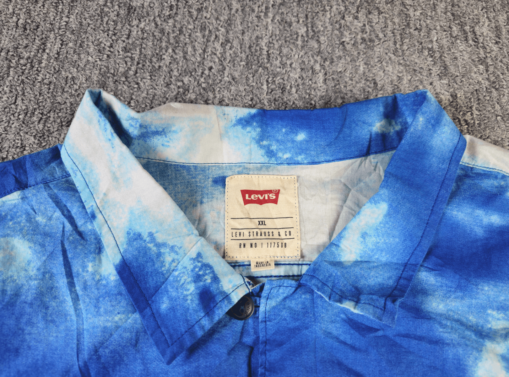 Levi's NWT Levi's Tie Dye Camp Shirt Short Sleeve Button Up XXL Size US XXL / EU 58 / 5 - 4 Thumbnail
