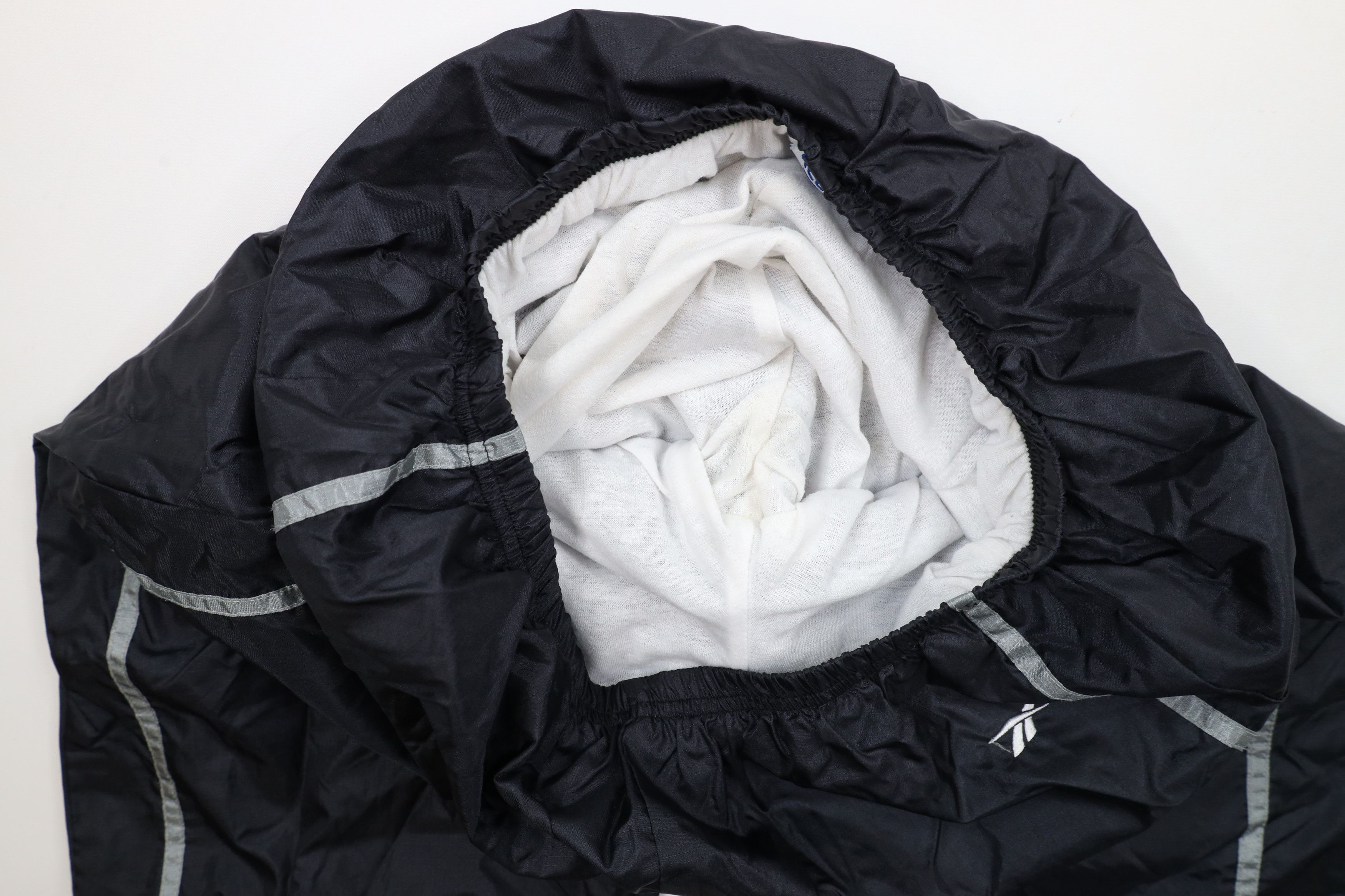 Reebok × Vintage Vintage 90s Reebok Logo Lined Nylon Windbreaker Pants Black Size US 36 / EU 52 - 9 Thumbnail