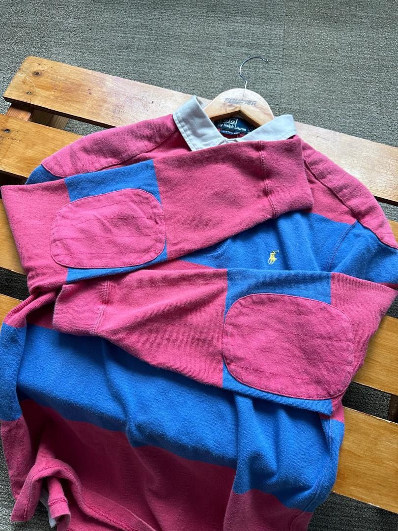 Polo Ralph Lauren VINTAGE POLO RALPH LAUREN STRIPE RUGBY SHIRT Size US L / EU 52-54 / 3 - 4 Thumbnail