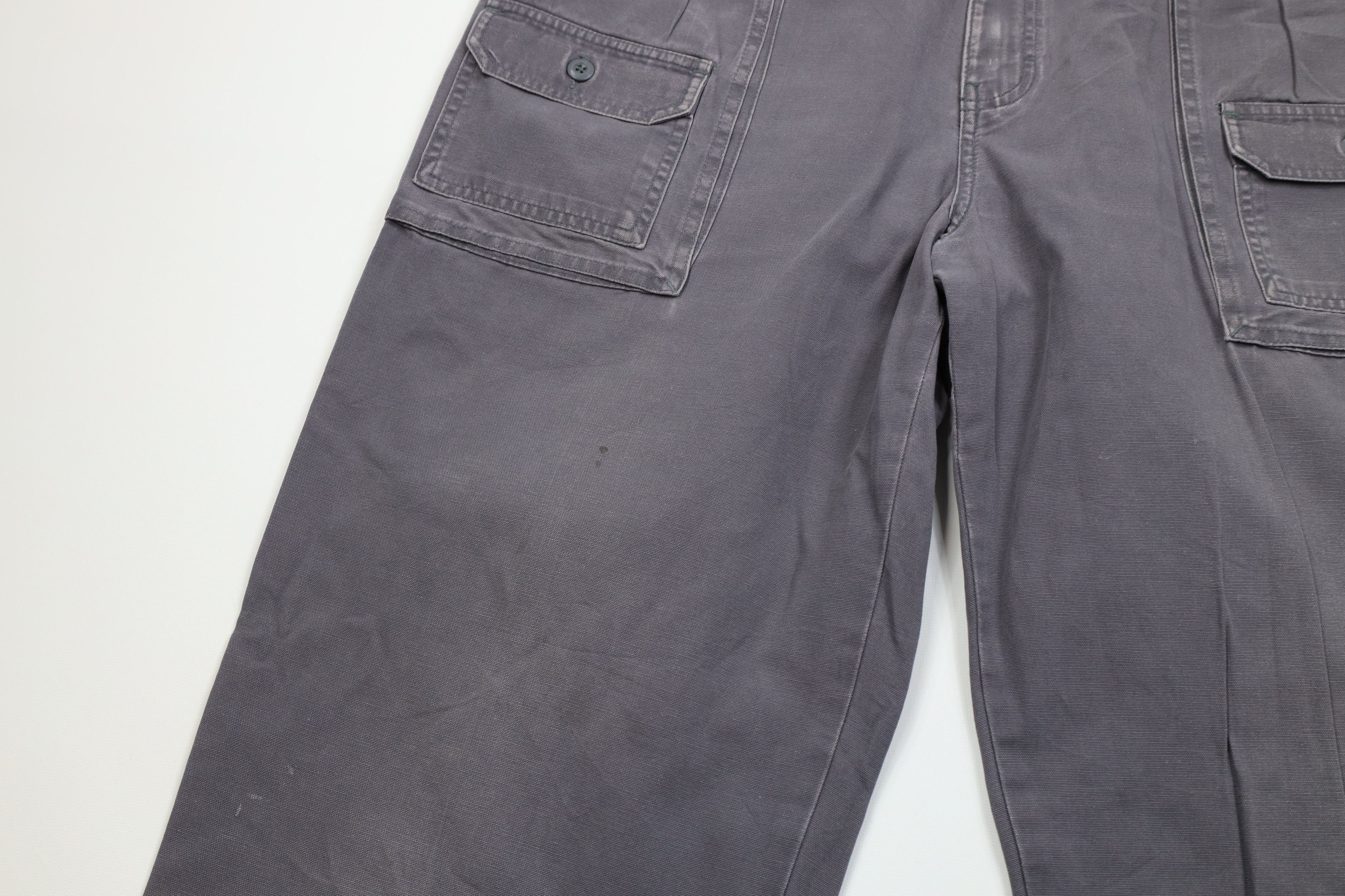 Cabelas Vintage Y2K Cabelas Canvas Wide Leg Cargo Pants Steel Blue Size US 38 / EU 54 - 8 Thumbnail