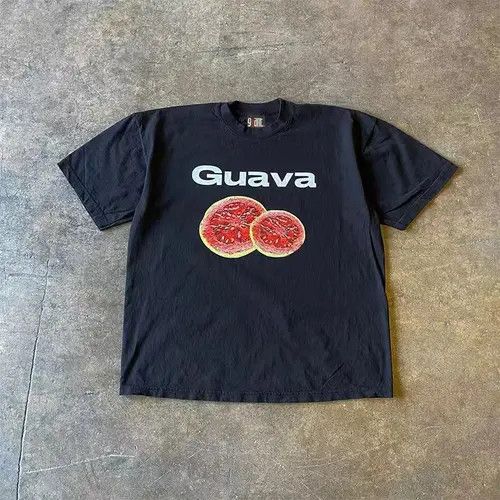 Japanese Brand VIBE Black casual retro Guava print cotton t-shirt Size US M / EU 48-50 / 2 - 1 Thumbnail