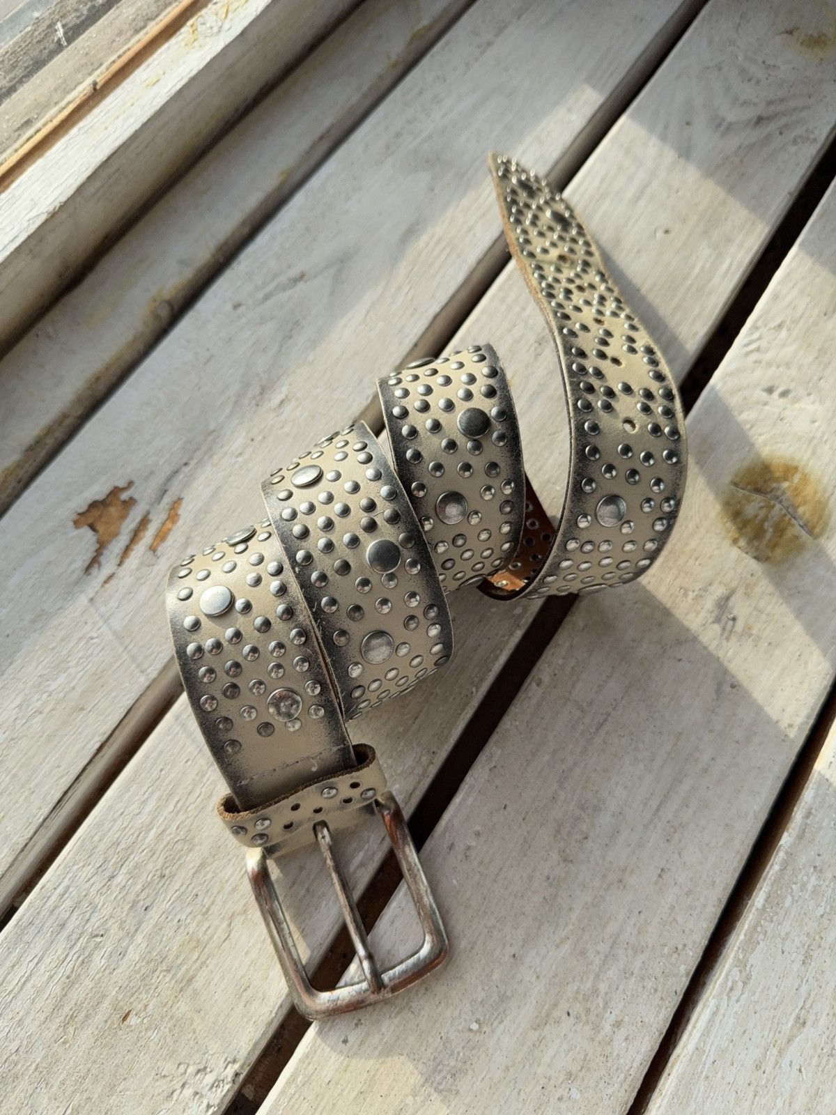 Japanese Brand Vintage Retro 90s Y2K Opium Real Leather Japanese style belt Size ONE SIZE - 2 Thumbnail