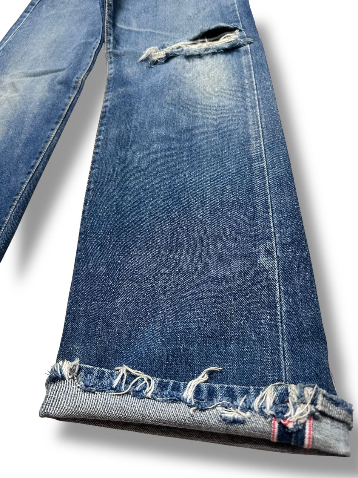 Edwin Vintage Edwin 505 XX Selvedge Japan Denim Distressed Jeans Size US 30 / EU 46 - 16 Thumbnail