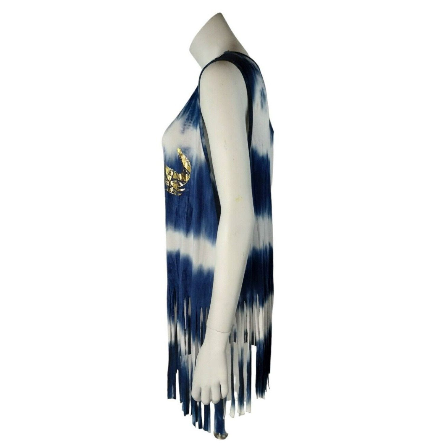 Other Gemstone Womens 1X Blue Gold Elephant Graphic Lightweight Fr Size XL / US 12-14 / IT 48-50 - 6 Thumbnail