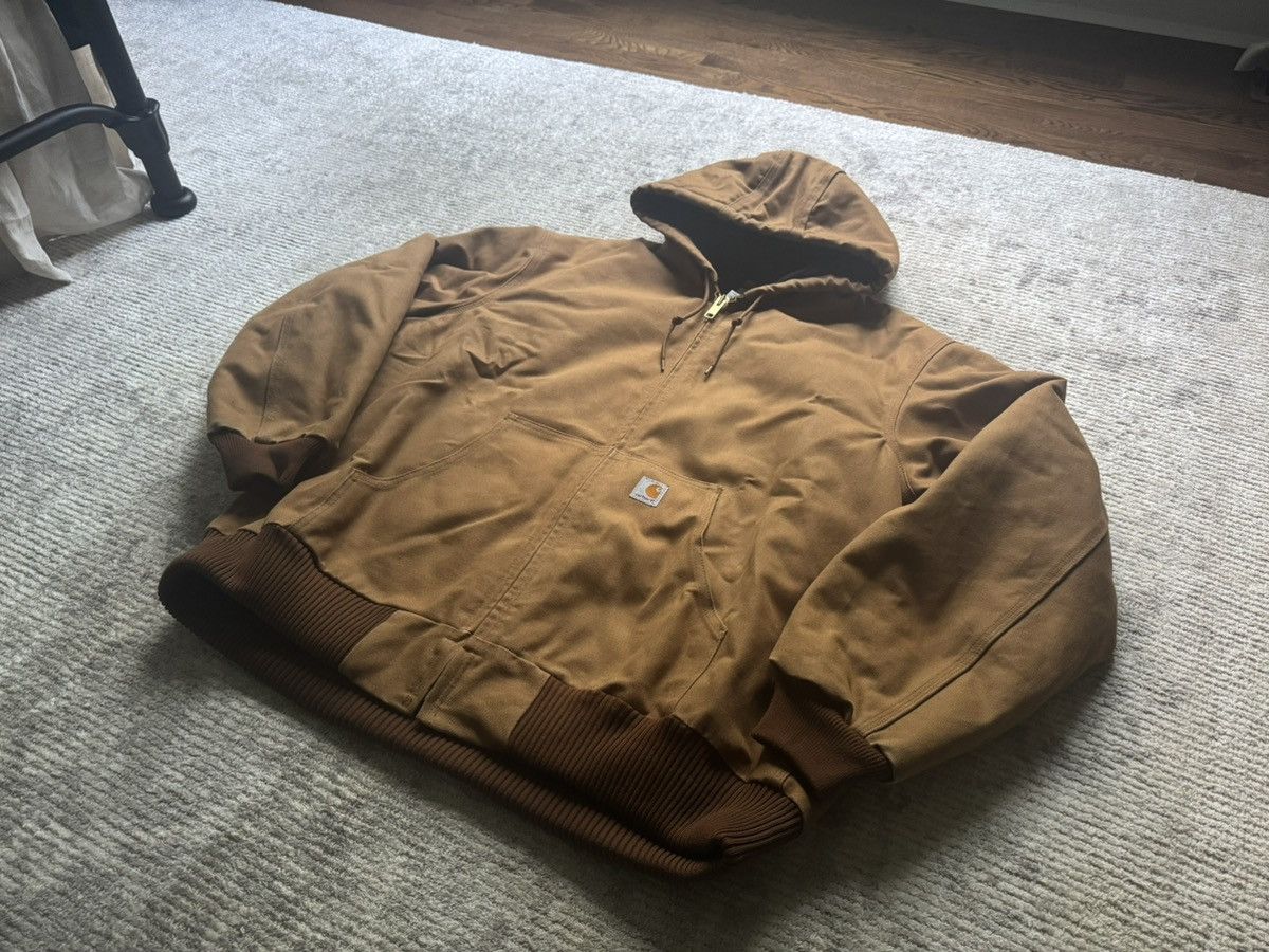 Carhartt Carhartt Tan Brown Hooded Jacket Detroit Active J140 BRN Size US XL / EU 56 / 4 - 2 Thumbnail