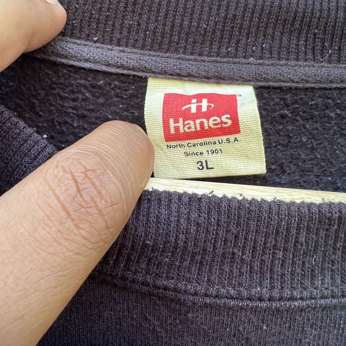 Hanes Vintage Y2K Hanes North Carolina black Sweatshirt Size US XL / EU 56 / 4 - 6 Thumbnail