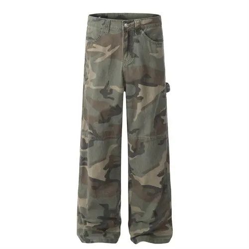 Japanese Brand × Jean Men's loose straight trendy camouflage cargo trousers y2k Size US 34 / EU 50 - 1 Thumbnail