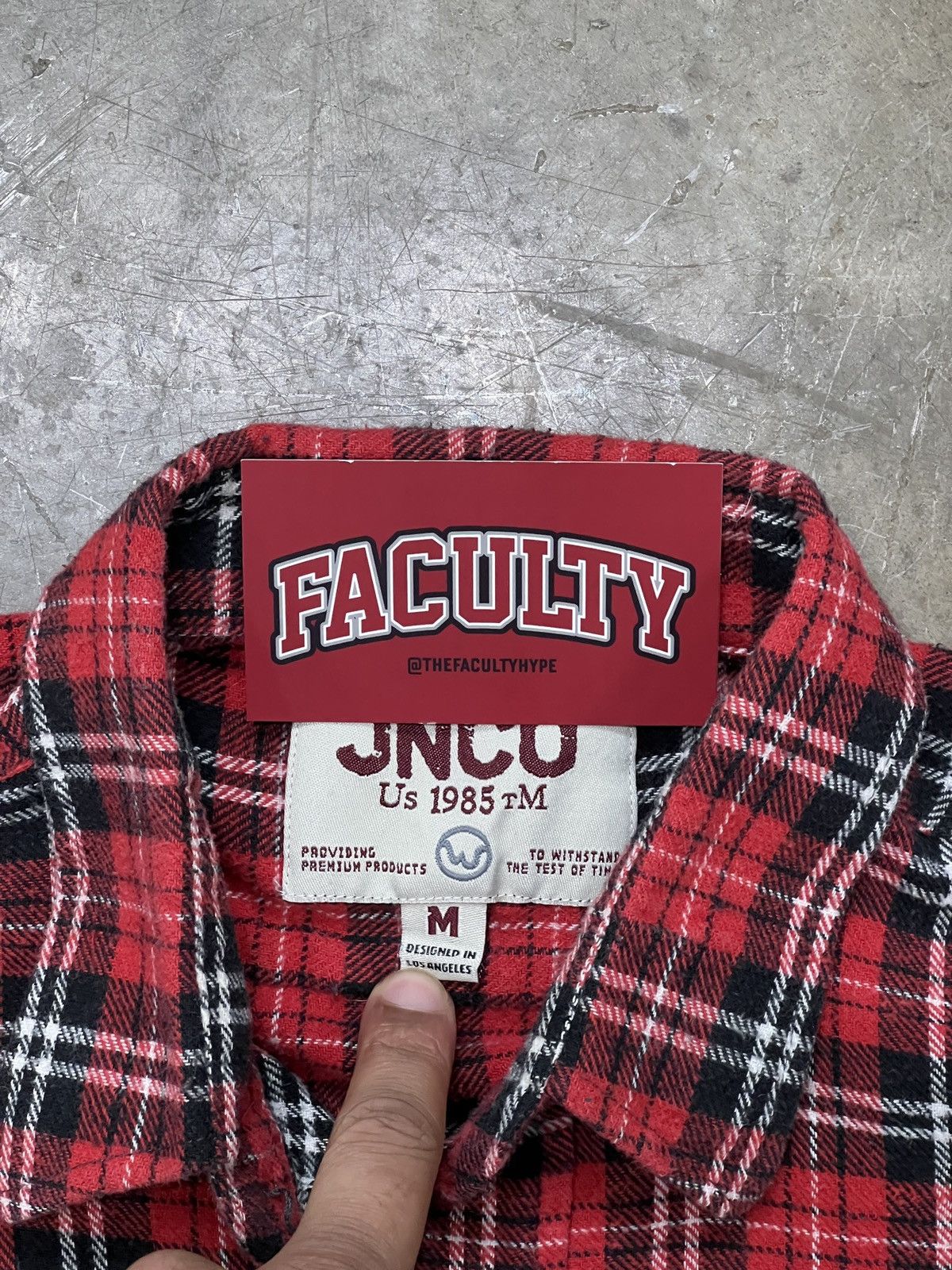 JNCO × Vintage Vintage JNCO Button Up Red Flannel Medium Size US M / EU 48-50 / 2 - 3 Thumbnail