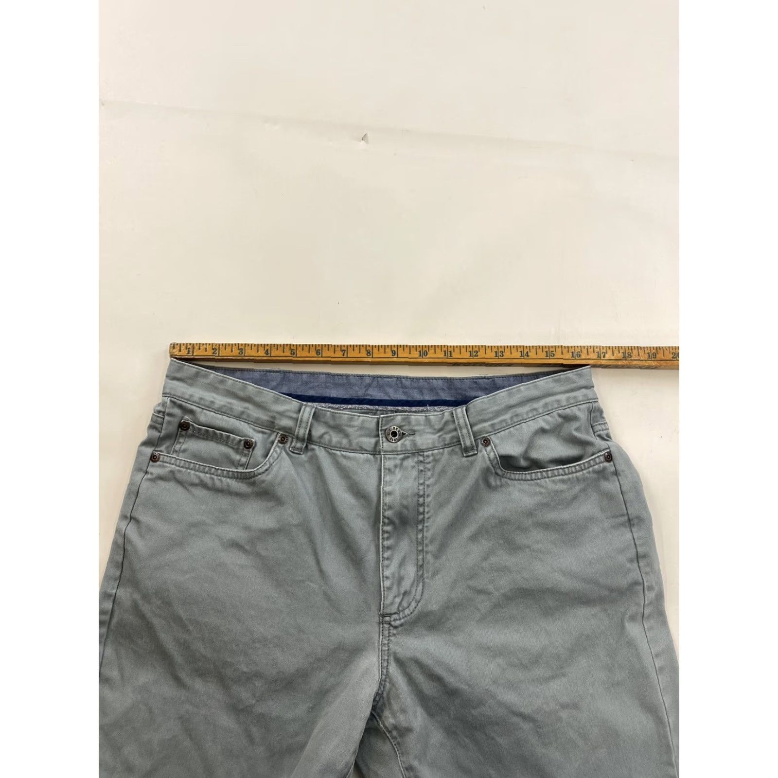 Vintage LL Bean Standard Fit Pants Mens 33x28 Blue Chino Regular Men Mens 33 28in Blue Size US 33 - 4 Thumbnail