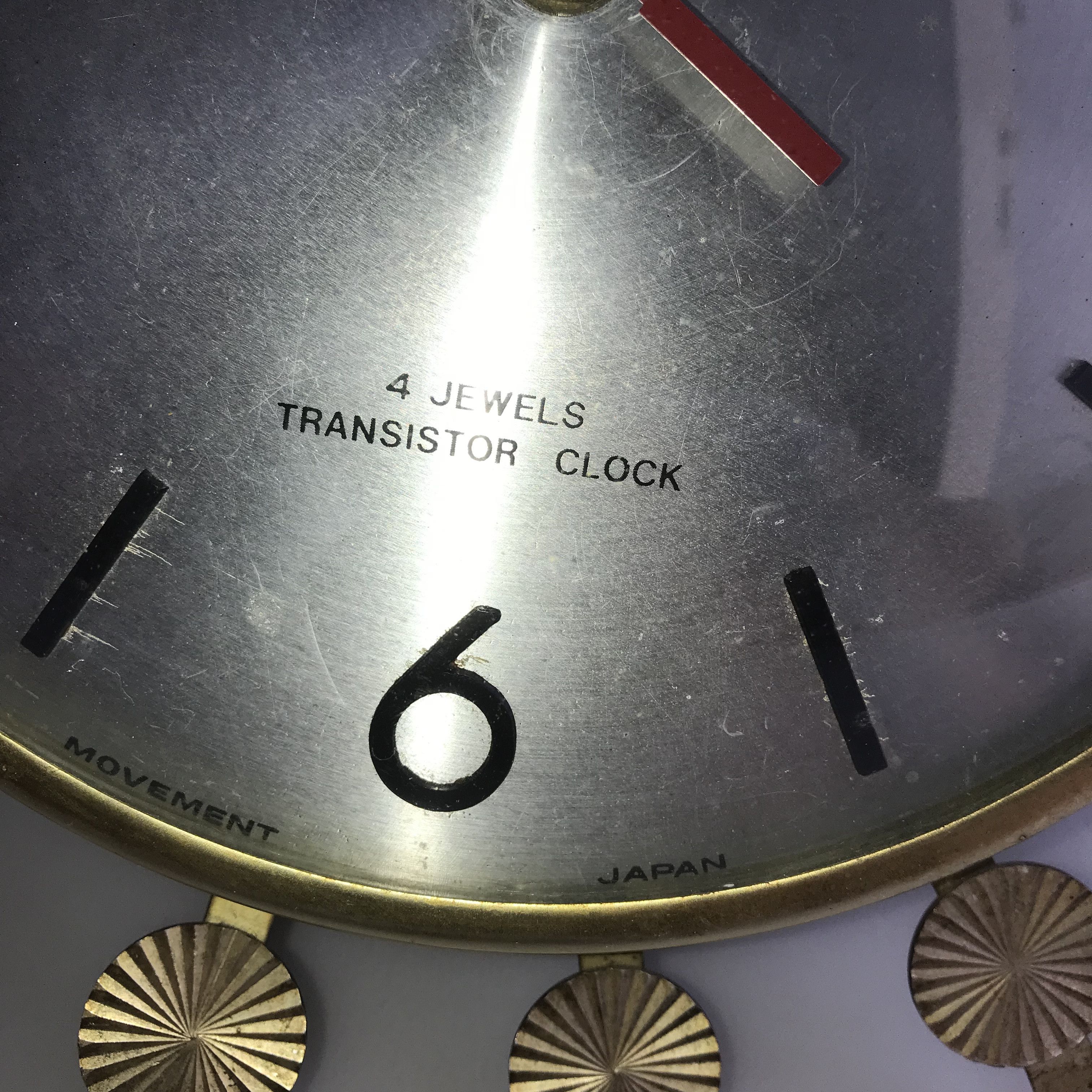 Japanese Brand Mid-Century Sanko Wall Clock Modern Sunburst Wall Clock Size ONE SIZE - 2 Thumbnail