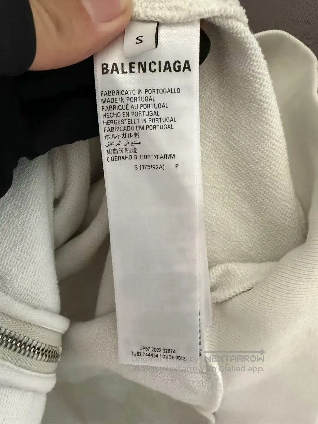 Balenciaga balenciaga white zip hoodie with logo. Size US S / EU 44-46 / 1 - 4 Thumbnail