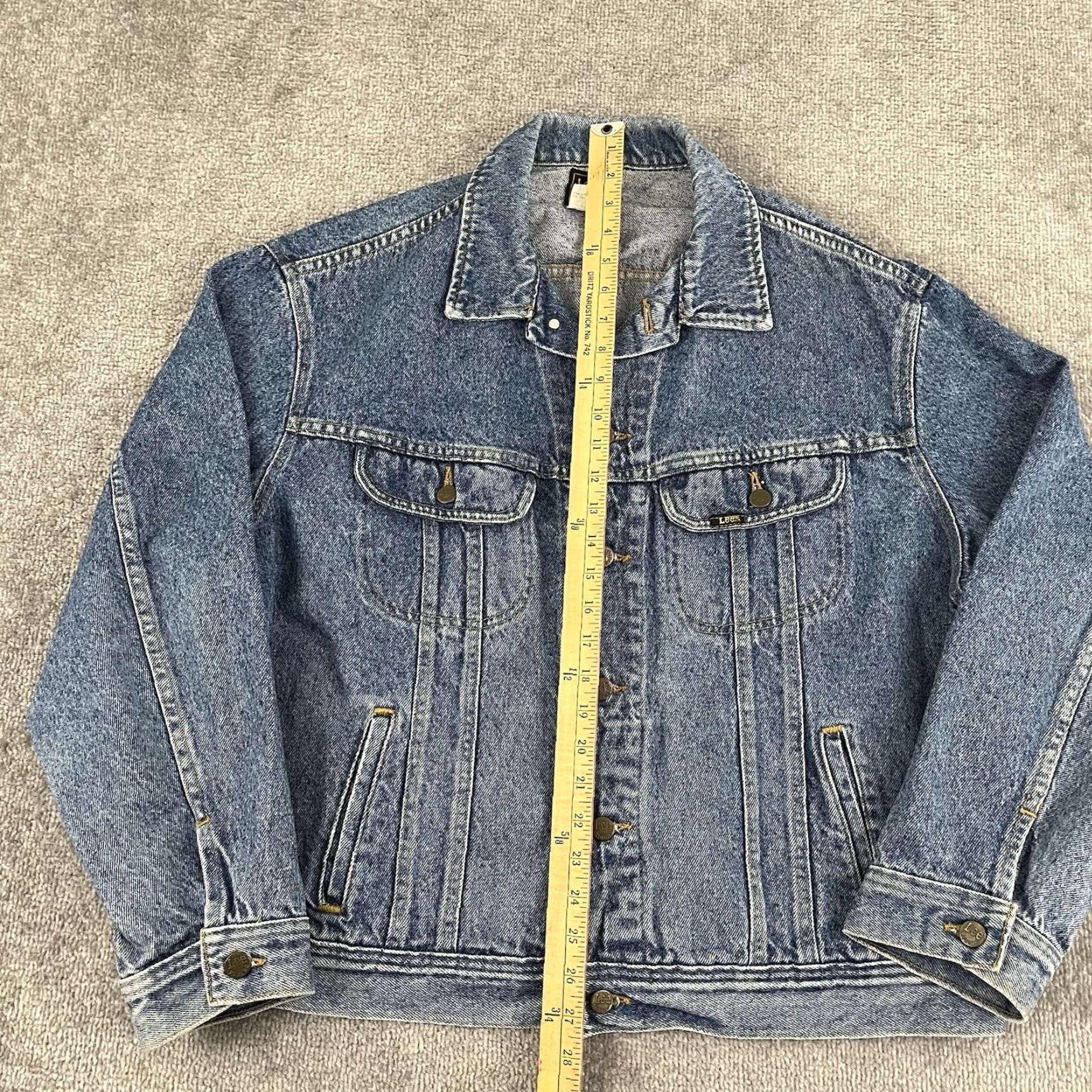 Lee VINTAGE LEE Denim Trucker Jacket Adult XL Blue "Riders" 80s Classic Workwear Mens Size US 36 / EU 52 - 4 Thumbnail
