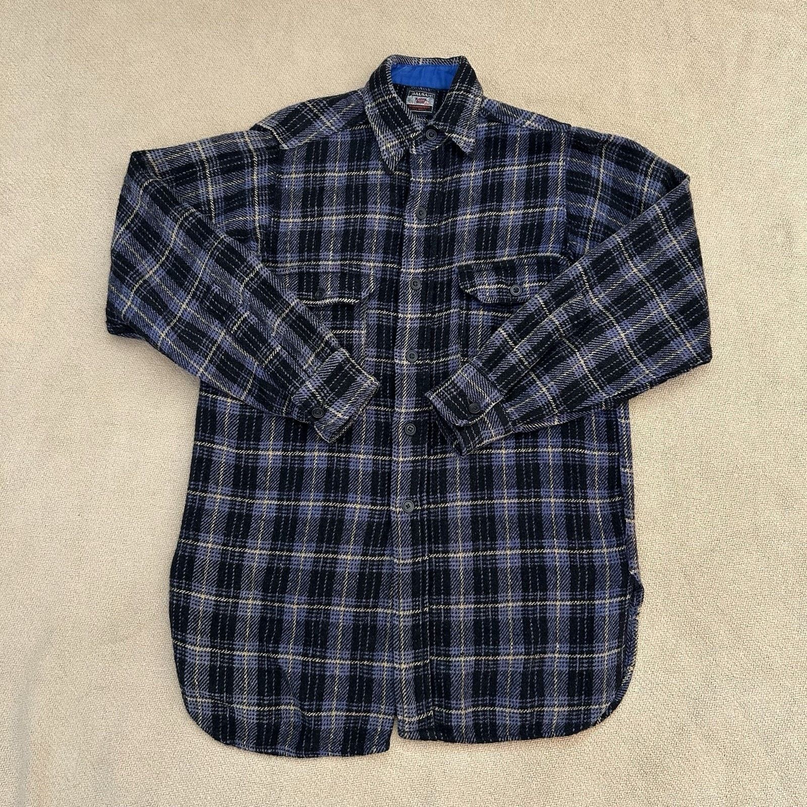 Vintage 50s Balsam Flannel All Wool Thick Plaid Work Button Up Shirt Size US M / EU 48-50 / 2 - 3 Thumbnail