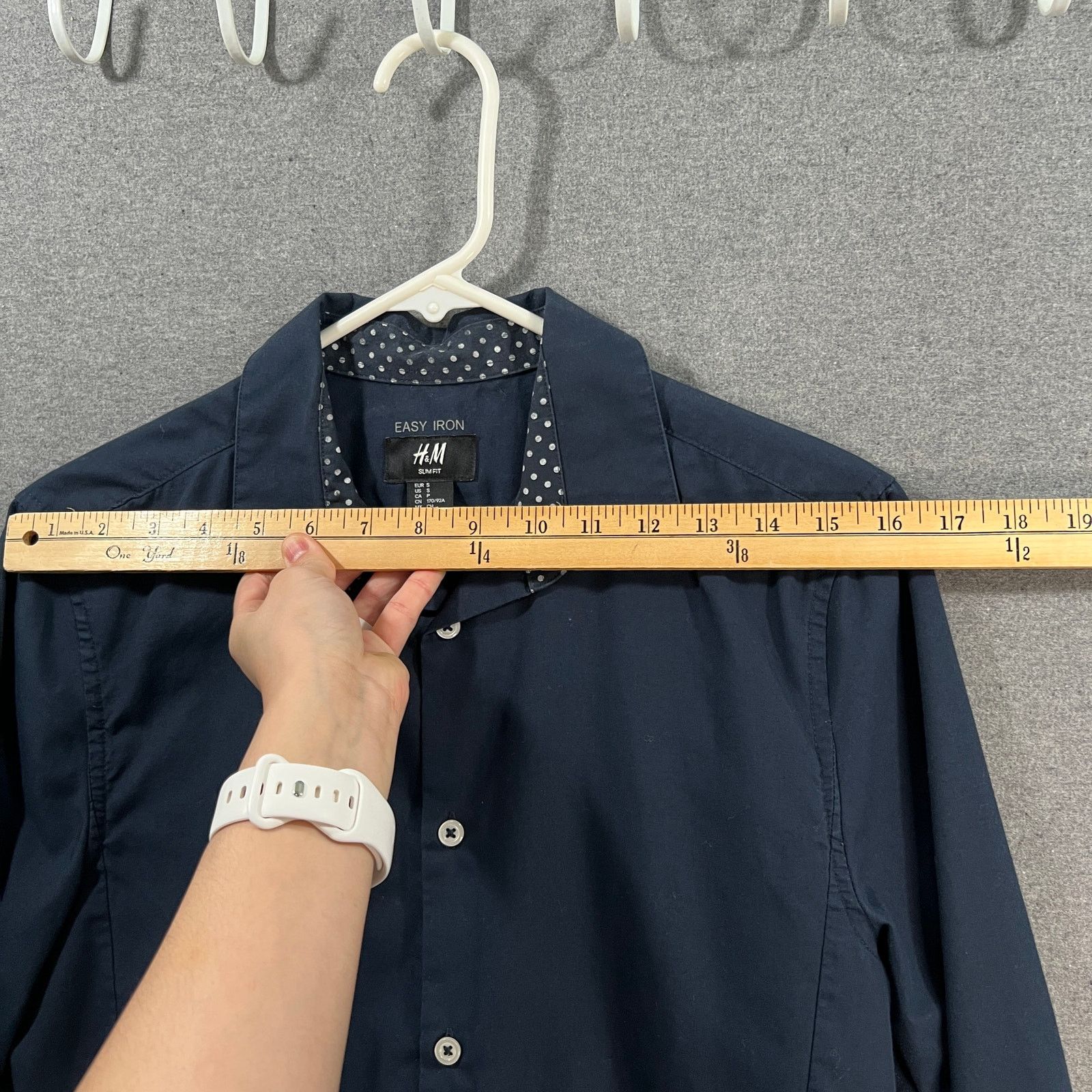 H&M H&M Men's Long-sleeve Button-up Shirt Blue Navy Size Small Size US S / EU 44-46 / 1 - 5 Thumbnail