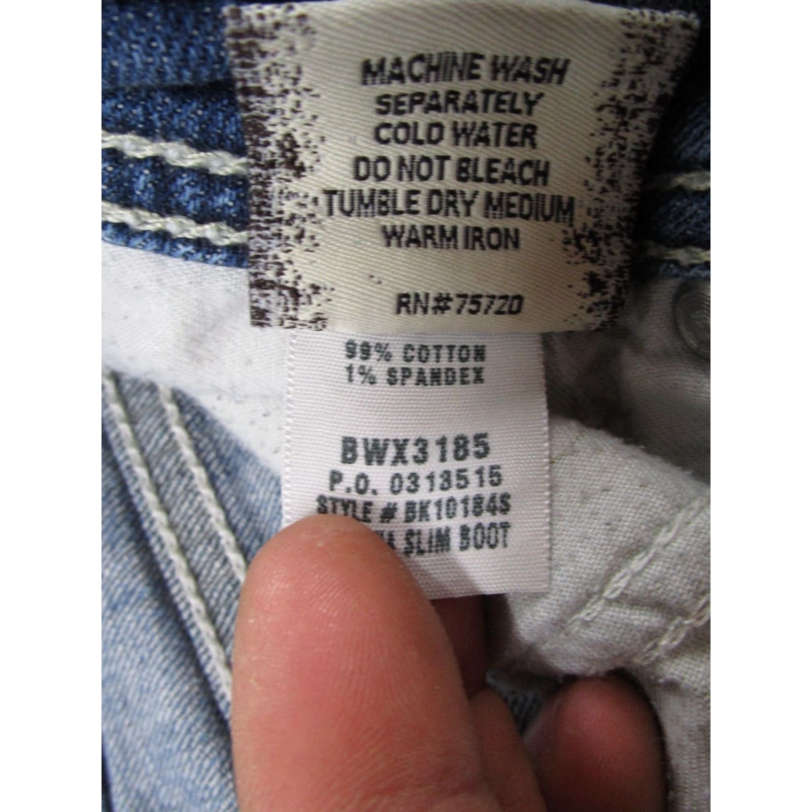 Vintage BKE Buckle Jeans Slim Bootcut 25 Regular Blue Denim Stretch 5-Pocket Women Size 25 X 29.5 Y2K Readable Size 42" / US 20 - 7 Thumbnail