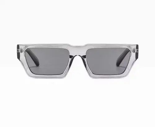 Electric Visual × Vintage Rectangle Clear Gray Sun Glasses Size ONE SIZE - 2 Thumbnail