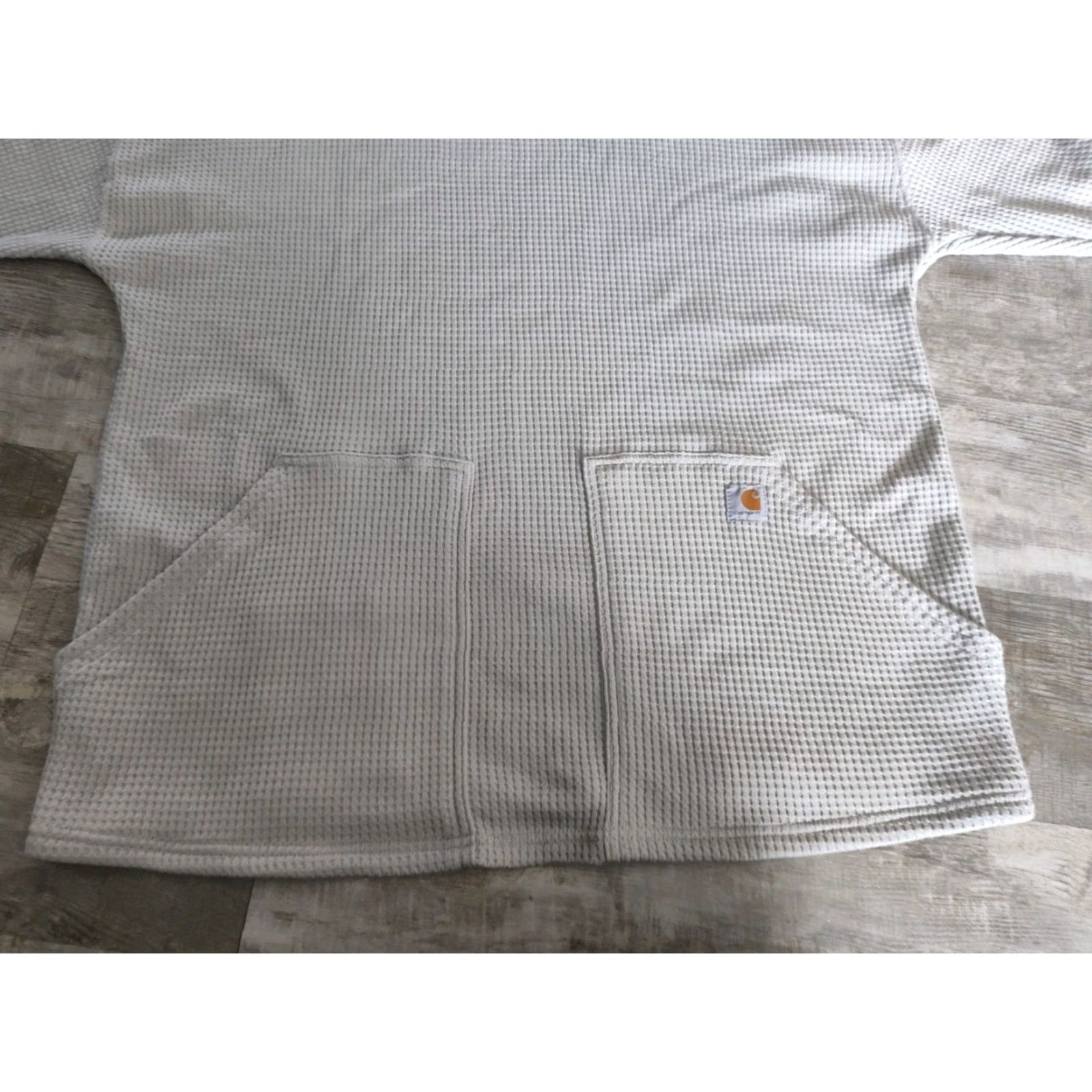 Carhartt Carhartt Waffle Knit Pocket Hoodie 1X Women’s Relaxed Heather Gray 16-18 EUC Size XL / US 12-14 / IT 48-50 - 4 Thumbnail