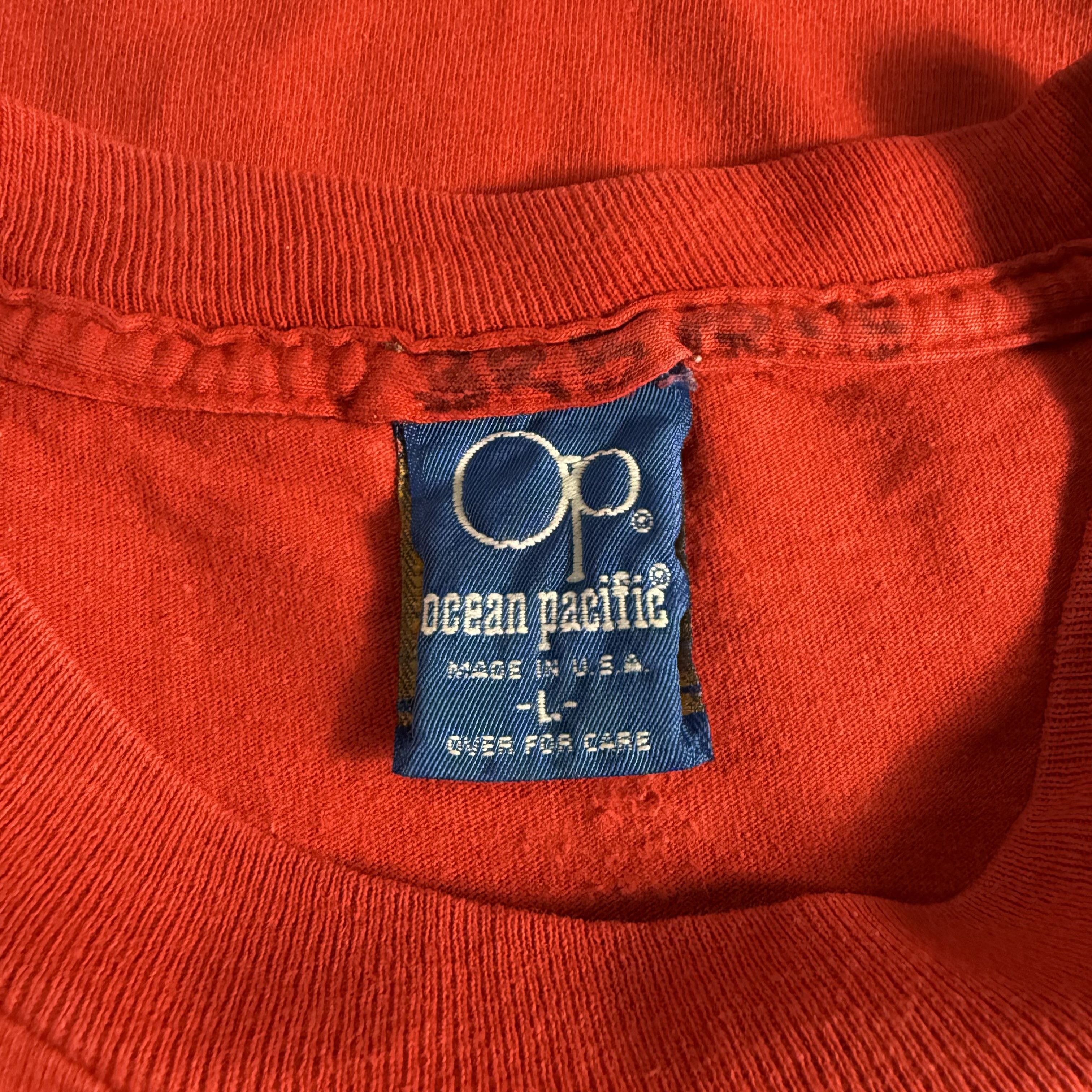 Ocean Pacific 🔥RARE🔥Vintage OP Ocean Pasific 1987 T-shirt Single Stich Size US L / EU 52-54 / 3 - 8 Thumbnail