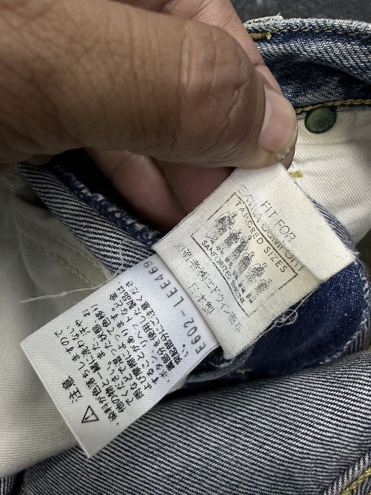 Lee Vintage 80s Lee Rider Sanforized Destroyed Denim 28x32 F34 Size US 28 / EU 44 - 18 Thumbnail