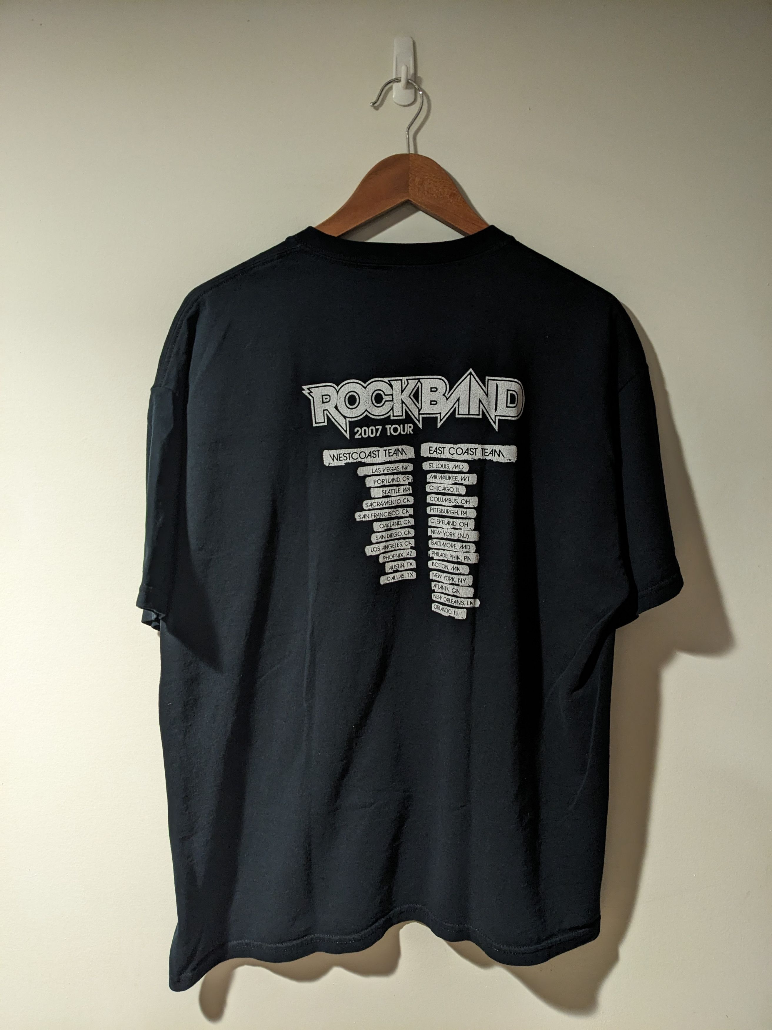 Band Tees × Playstation × Vintage Vintage 2007 Rock Band Tour Music East Coast X-Large T-Shirt Size US XL / EU 56 / 4 - 5 Thumbnail