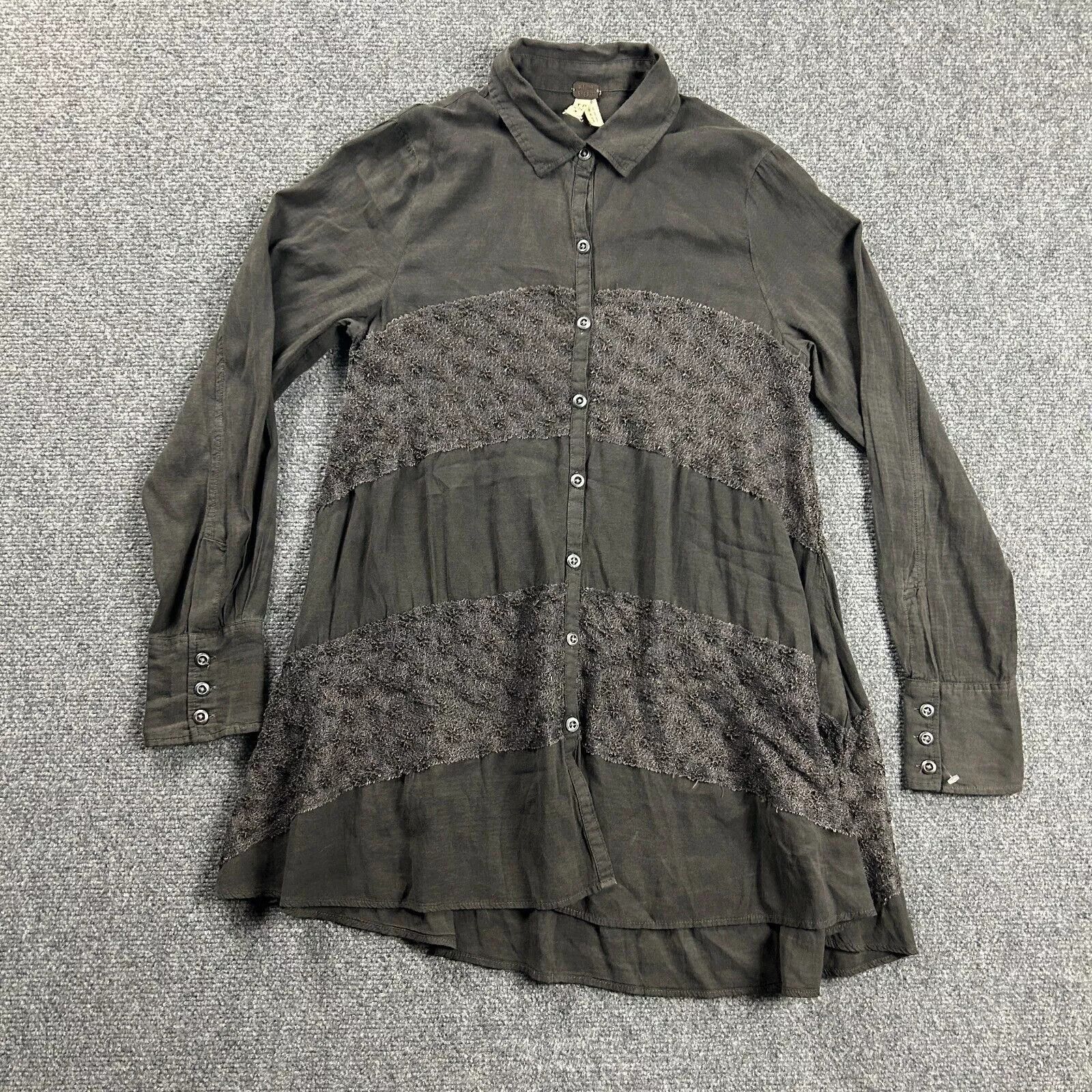 Other We The Free Top Womens XS Gray Button Up Long Sleeve Rayon Size XS / US 0-2 / IT 36-38 - 1 Thumbnail