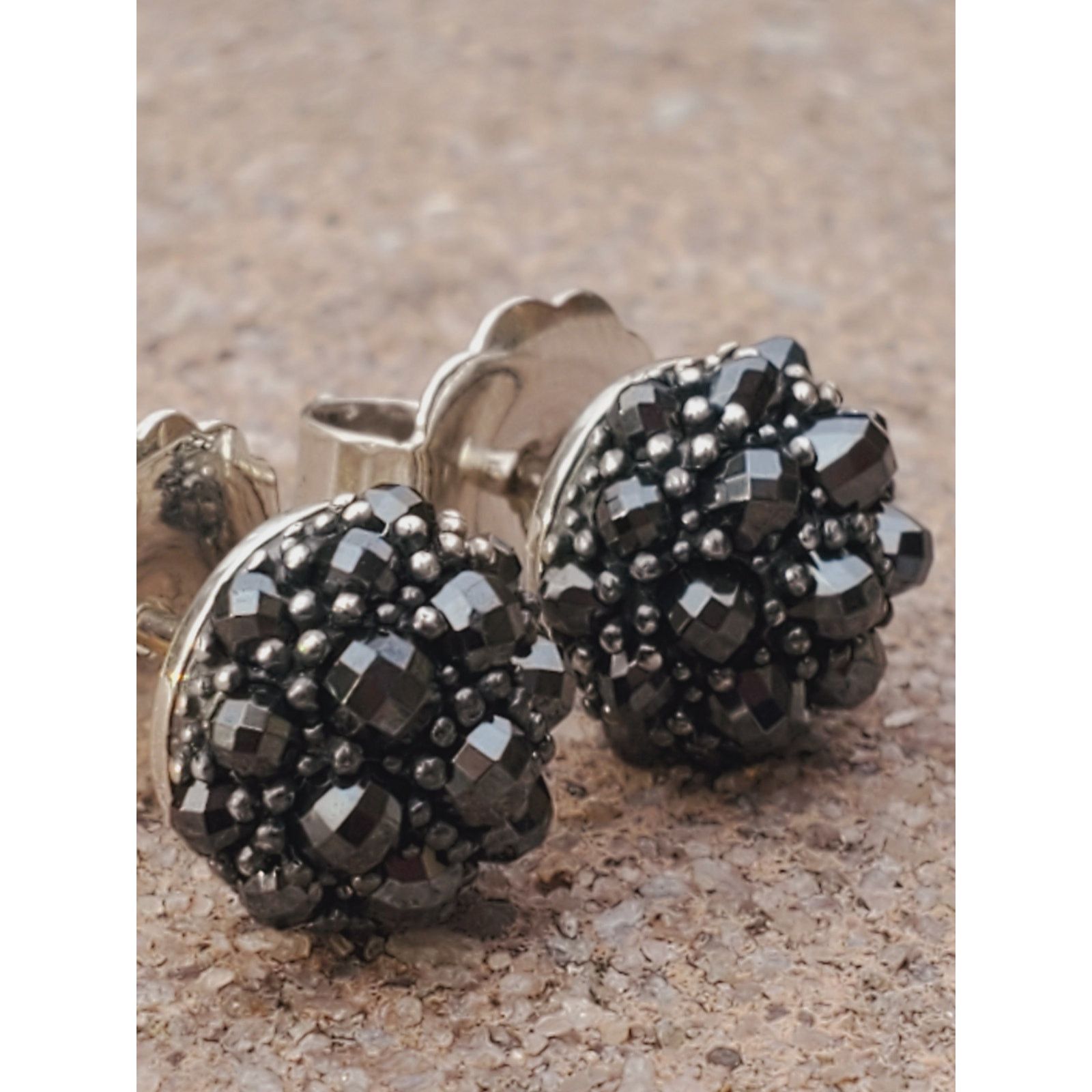 David Yurman David Yurman Hematite Osetra Stud Sterling Silver Earrings Size ONE SIZE - 2 Thumbnail