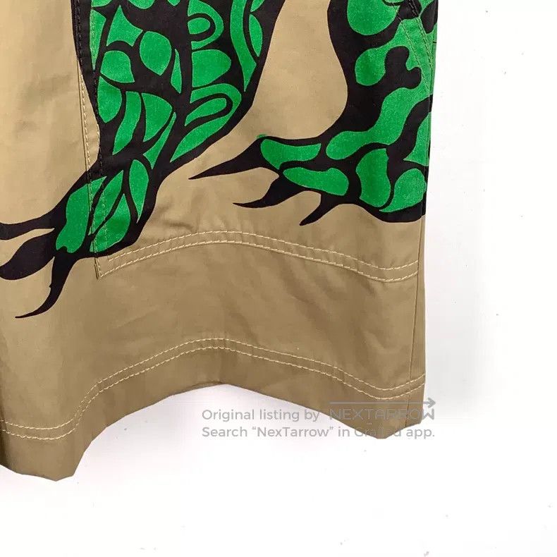 Dior Dior 24 brown dinosaur print cotton strap workwear shorts Size 24" / US 00 / IT 34 - 5 Thumbnail